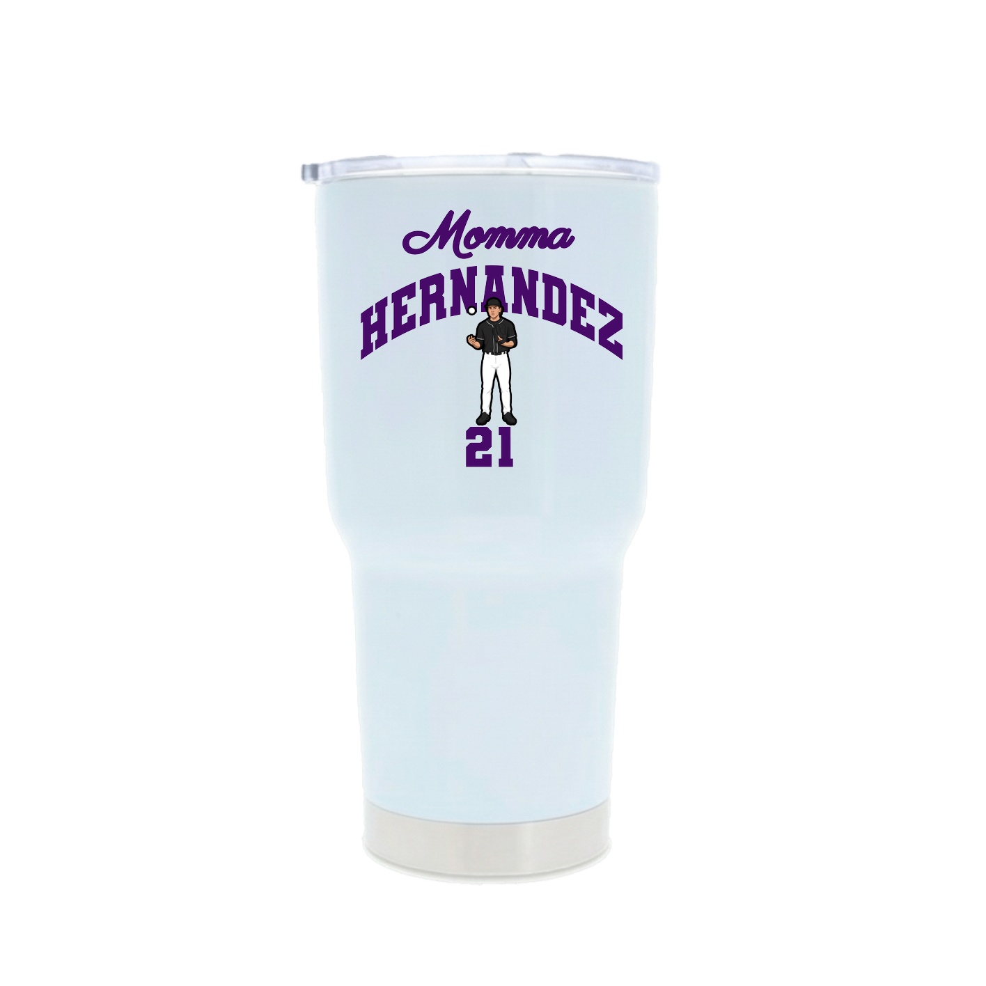 30oz Stainless Steel Tumbler — Mothers Day Arch in White