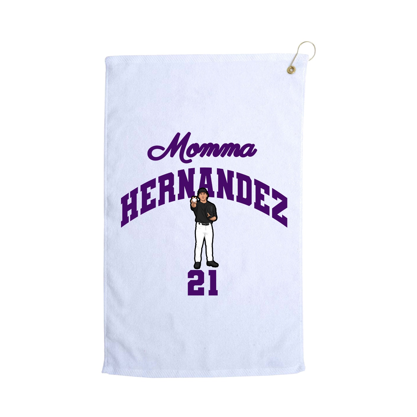 Golf Towel — Mothers Day Arch in White