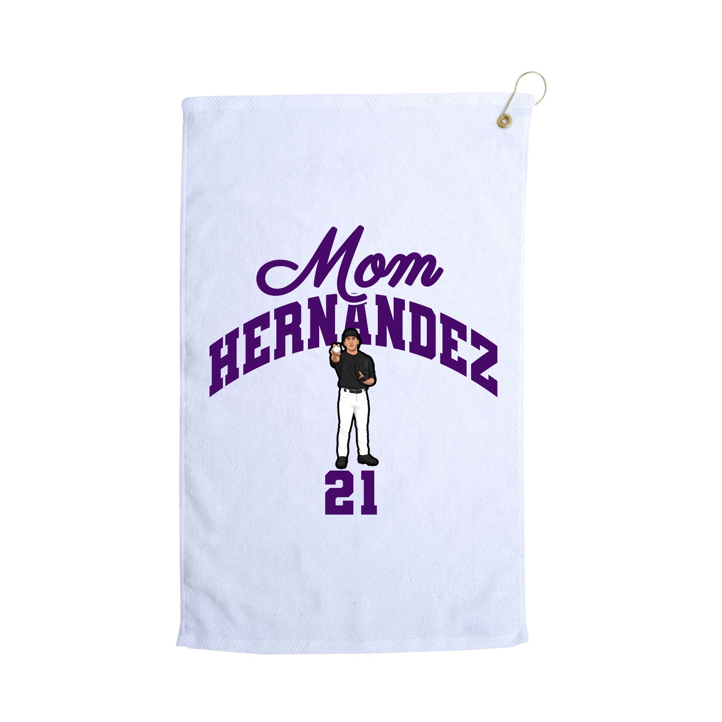 Golf Towel — Mothers Day Arch in White