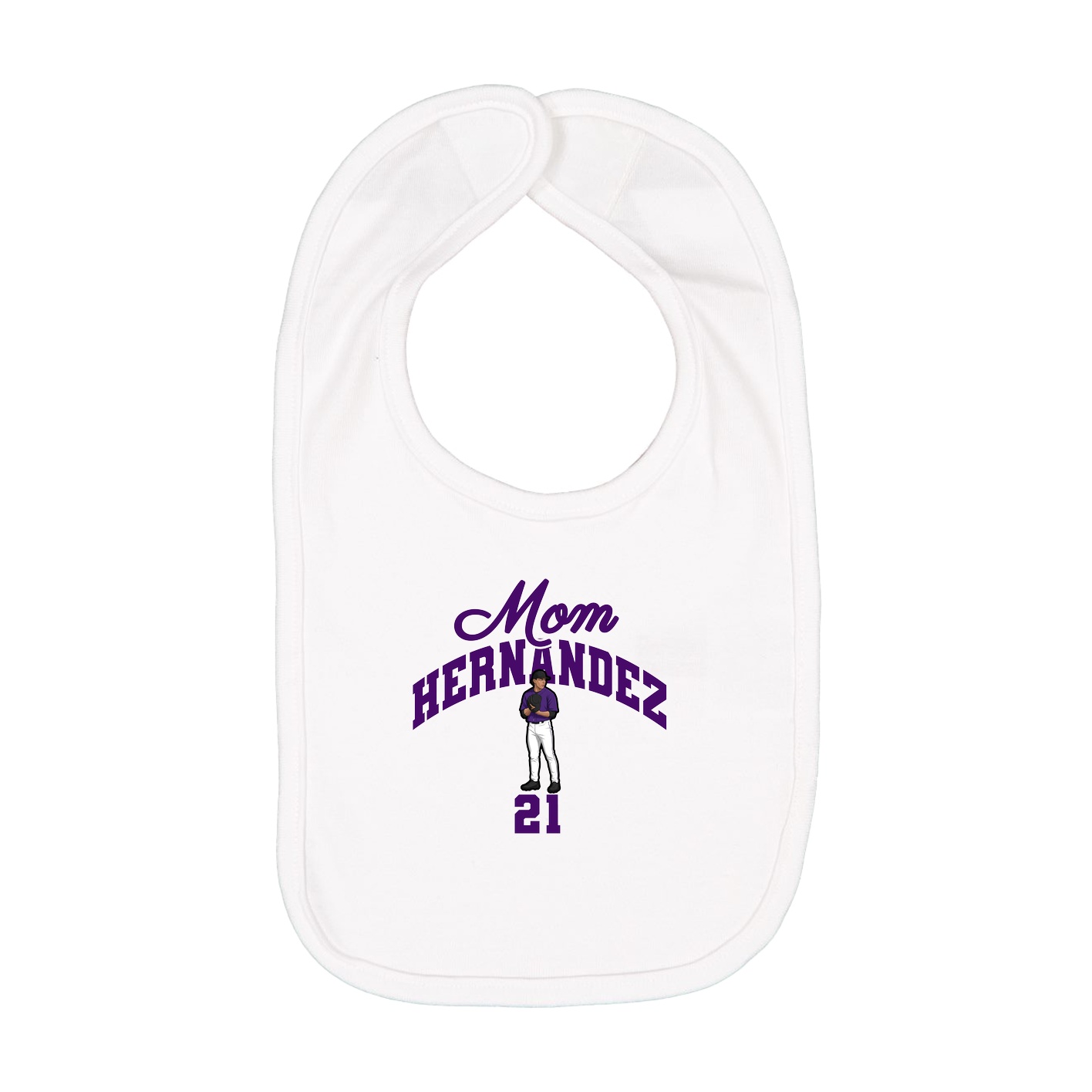 Infant Bib — Mothers Day Arch in White