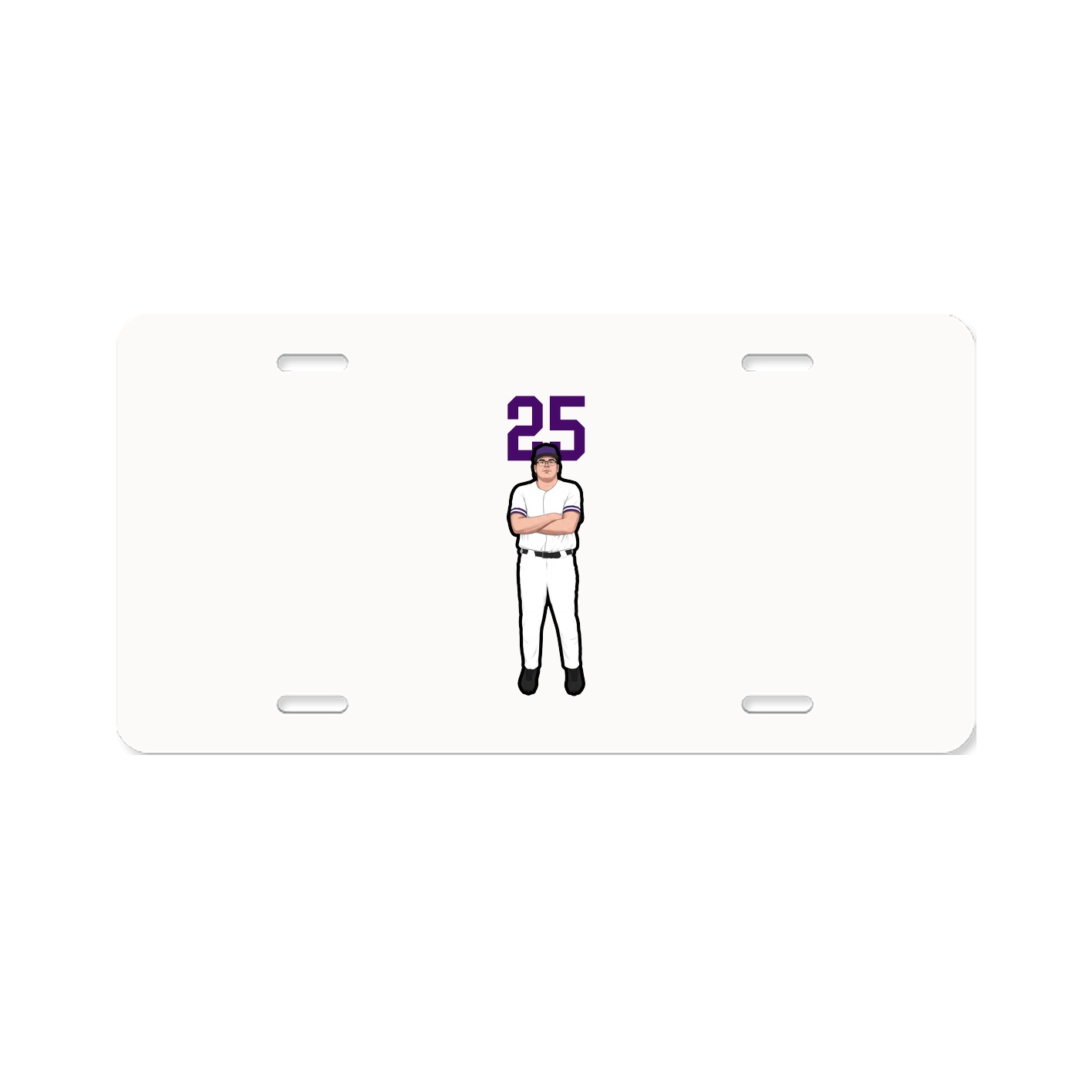 License Plate — Number Top in Classic