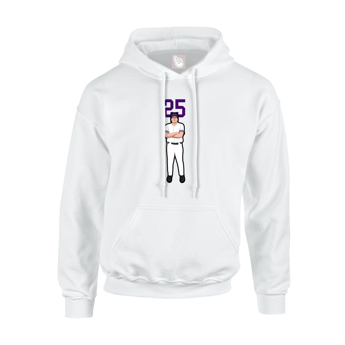 Hoodie — Number Top in White