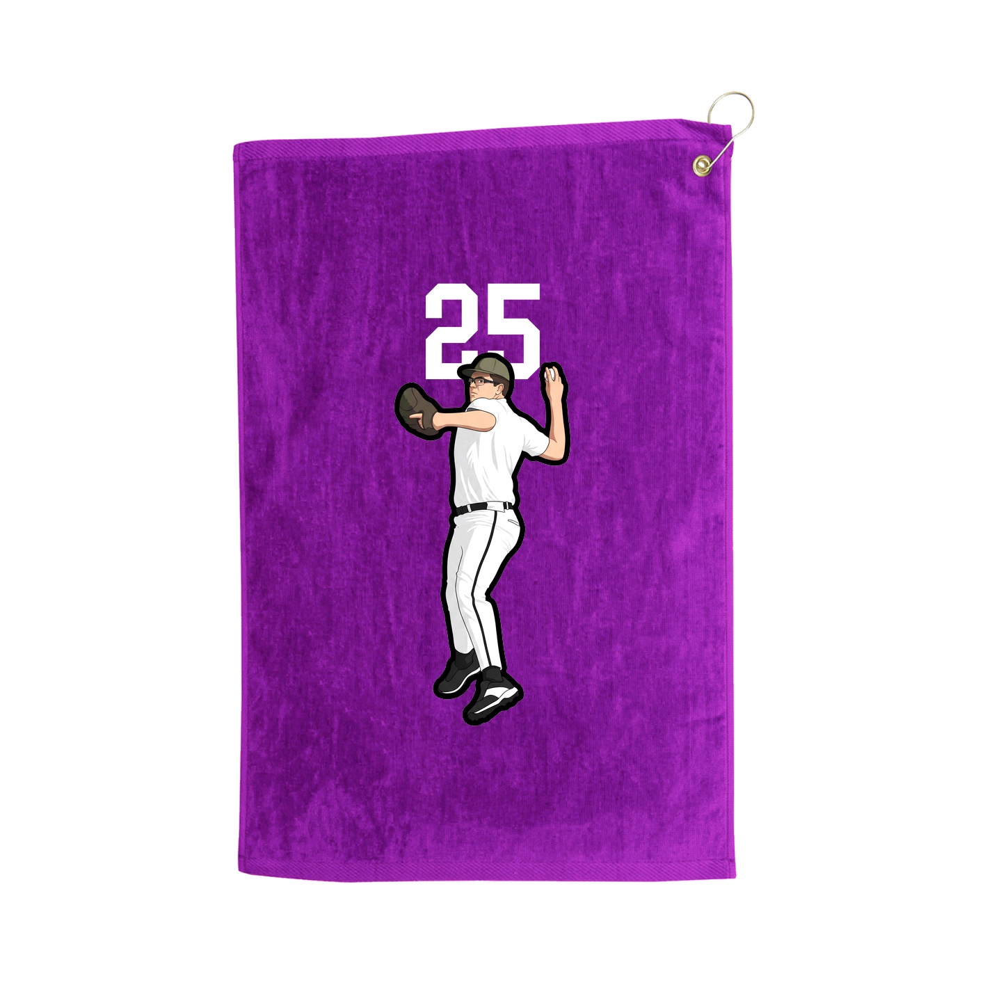 Golf Towel — Number Top in Purple