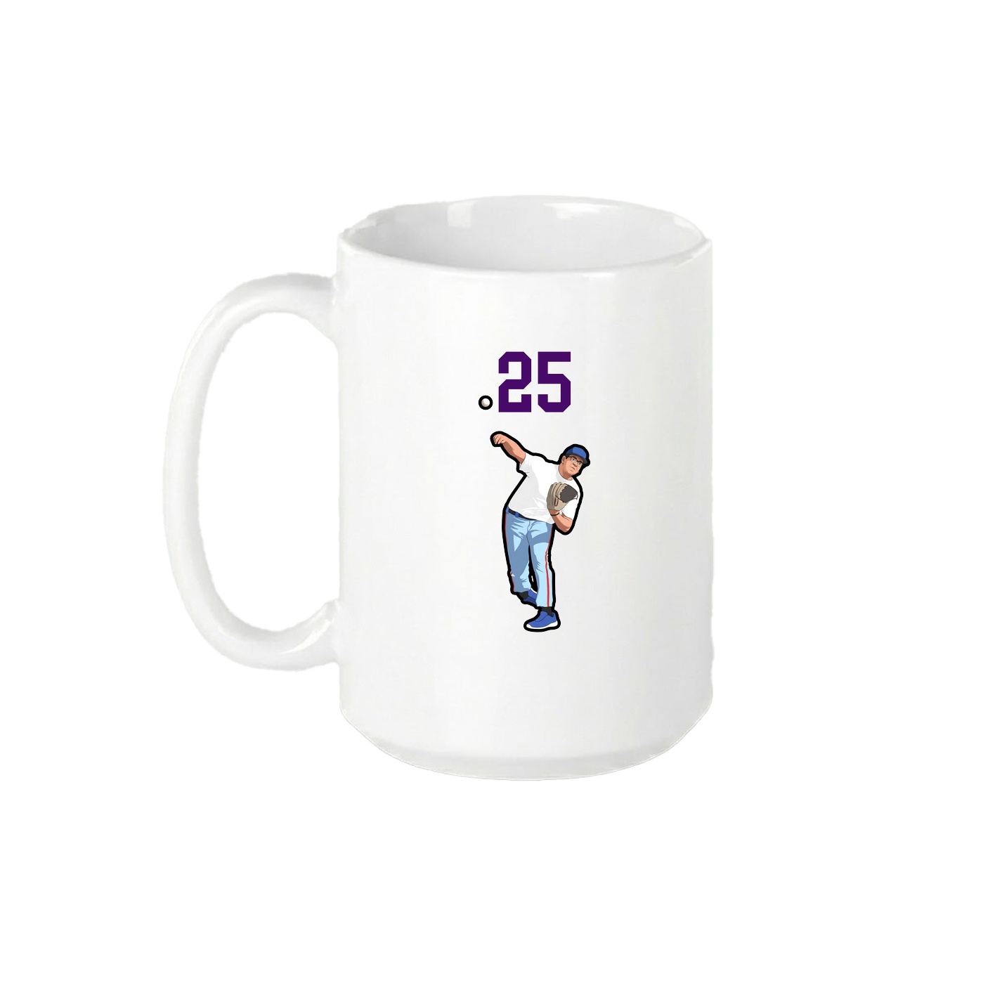 15oz Coffee Mug — Number Top in White
