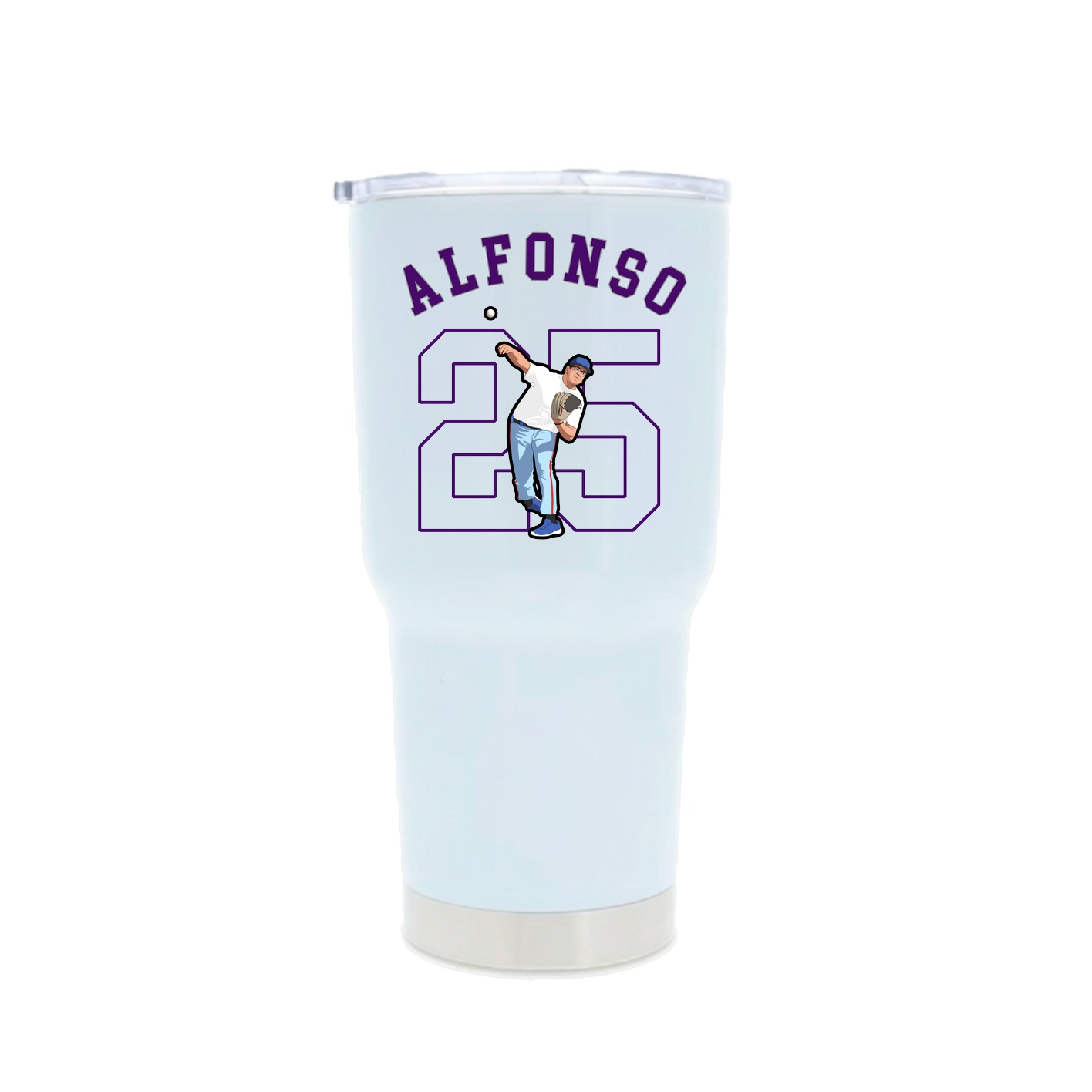 30oz Stainless Steel Tumbler — Shirsey Arch in White