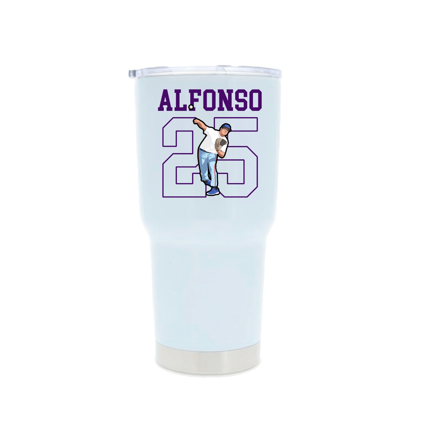 30oz Stainless Steel Tumbler — Shirsey in White