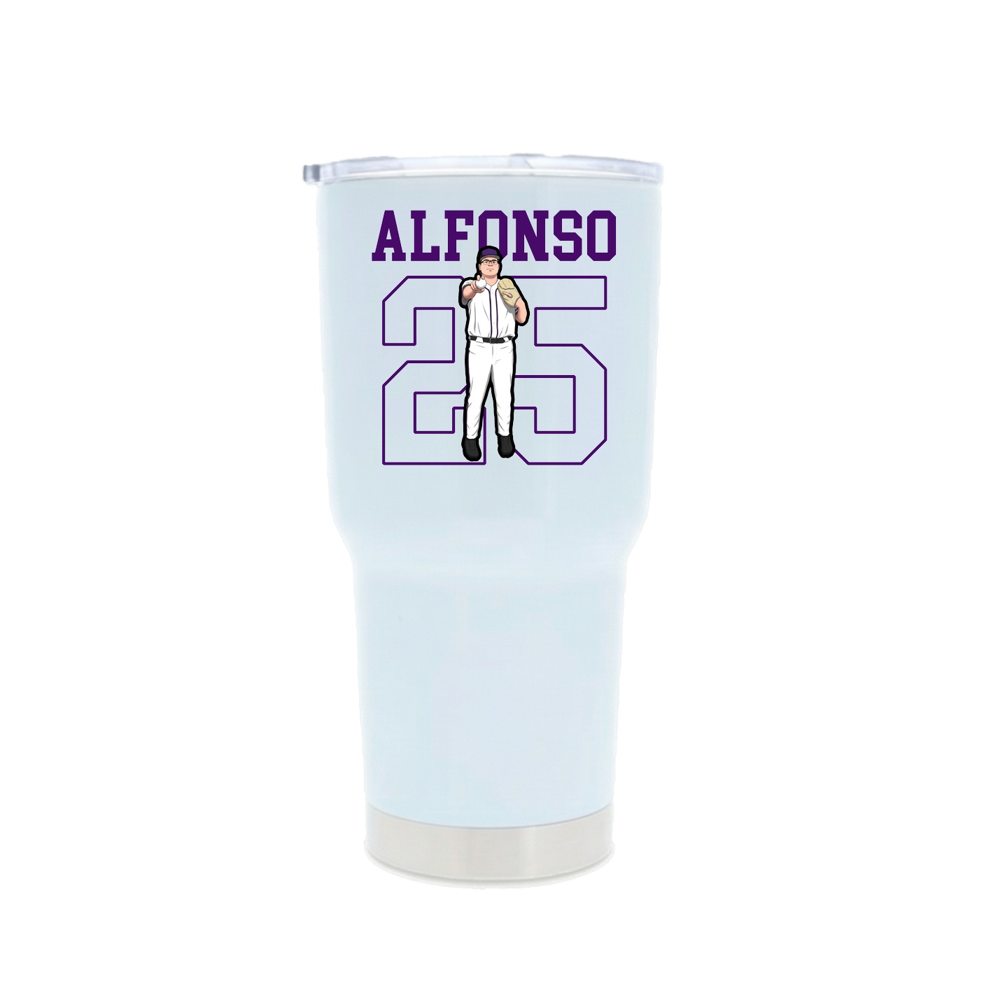 30oz Stainless Steel Tumbler — Shirsey in White