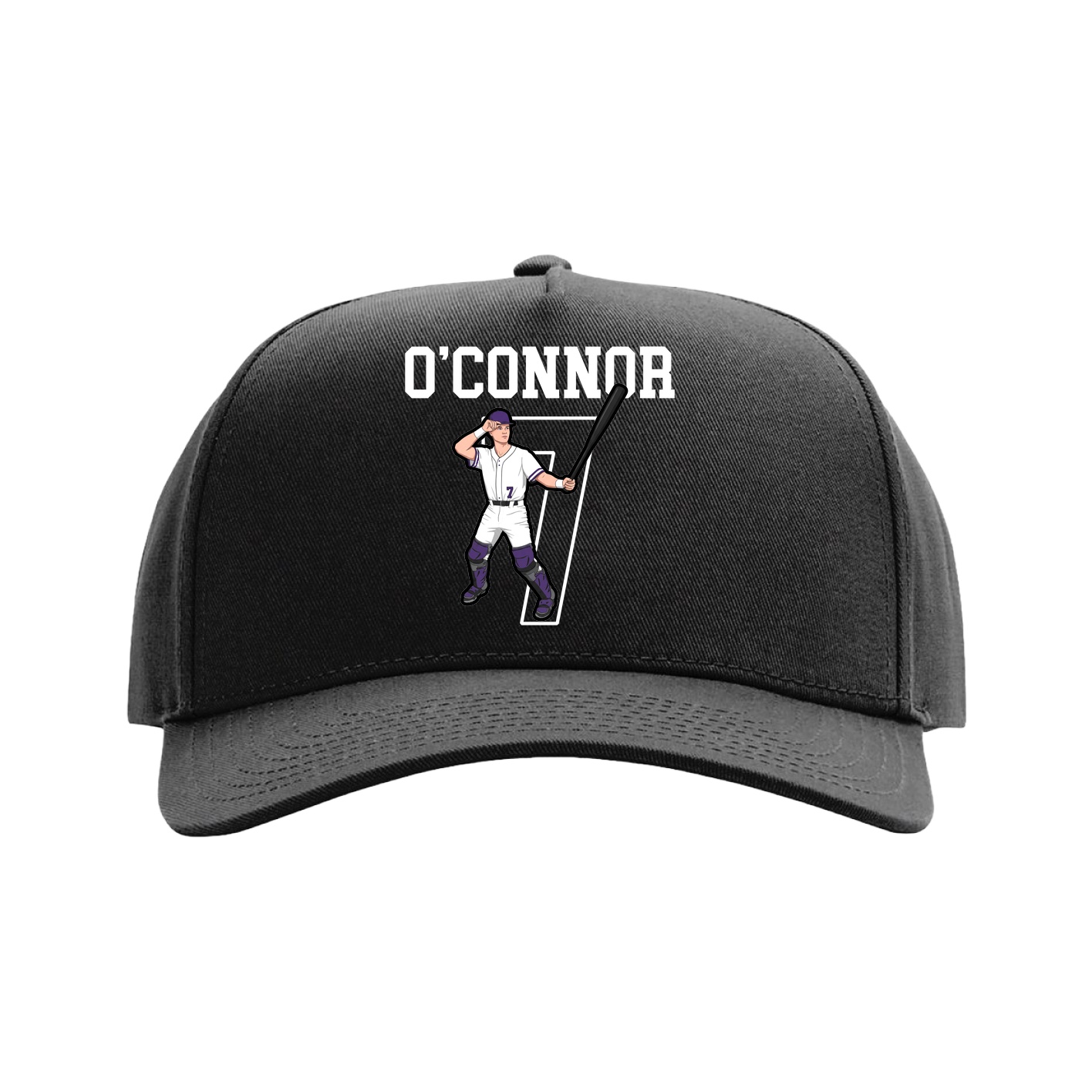 Full Fabric Five-Panel Champ Cap — Shirsey in Black