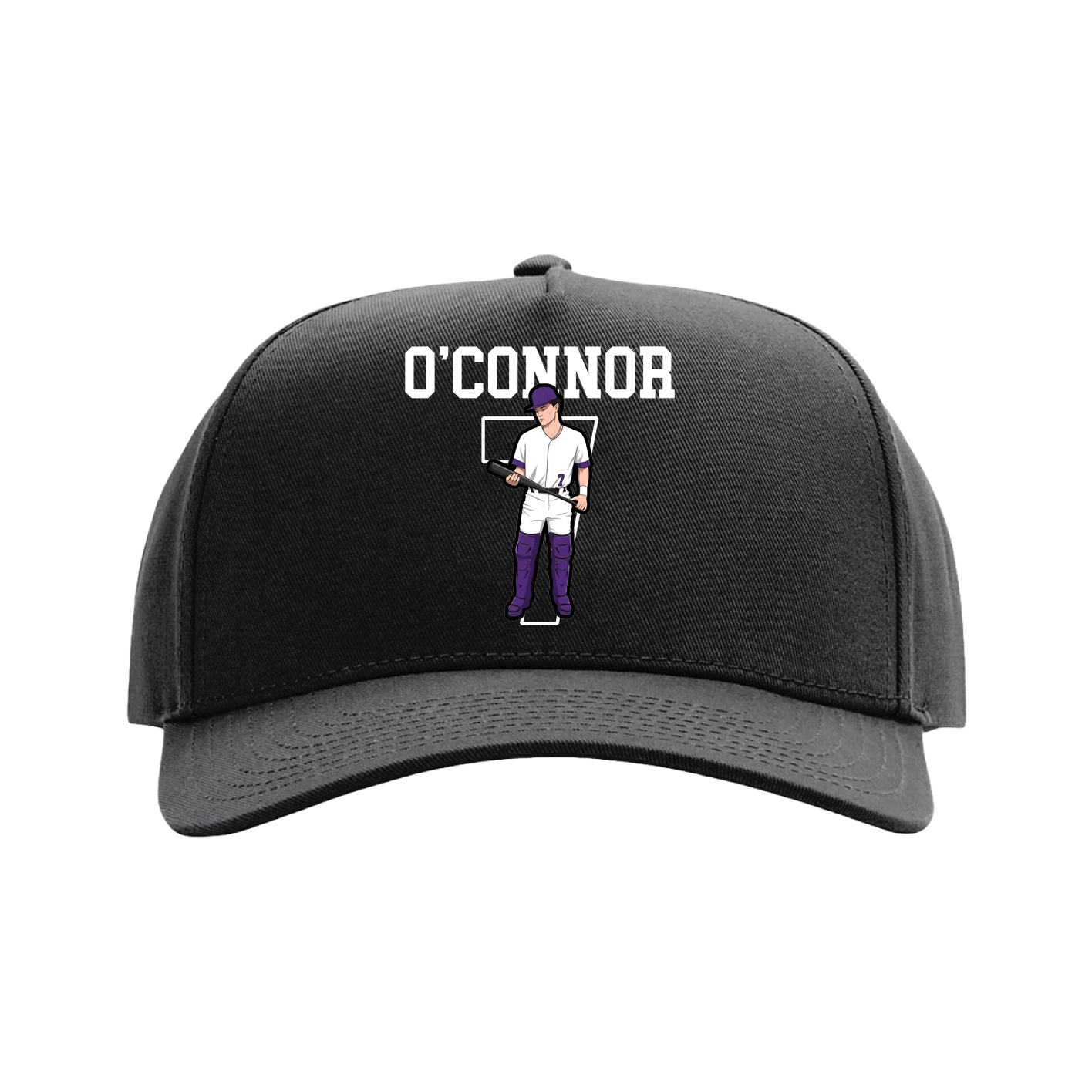Full Fabric Five-Panel Champ Cap — Shirsey in Black