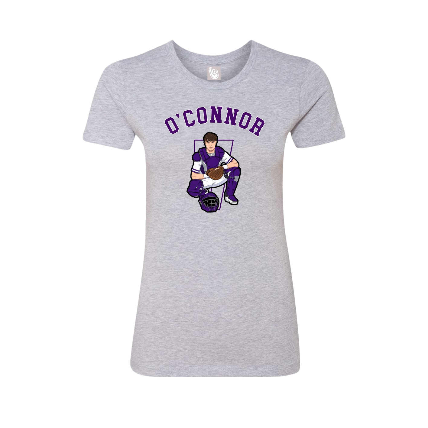 Fitted Women's Tee — Shirsey Arch in Grey