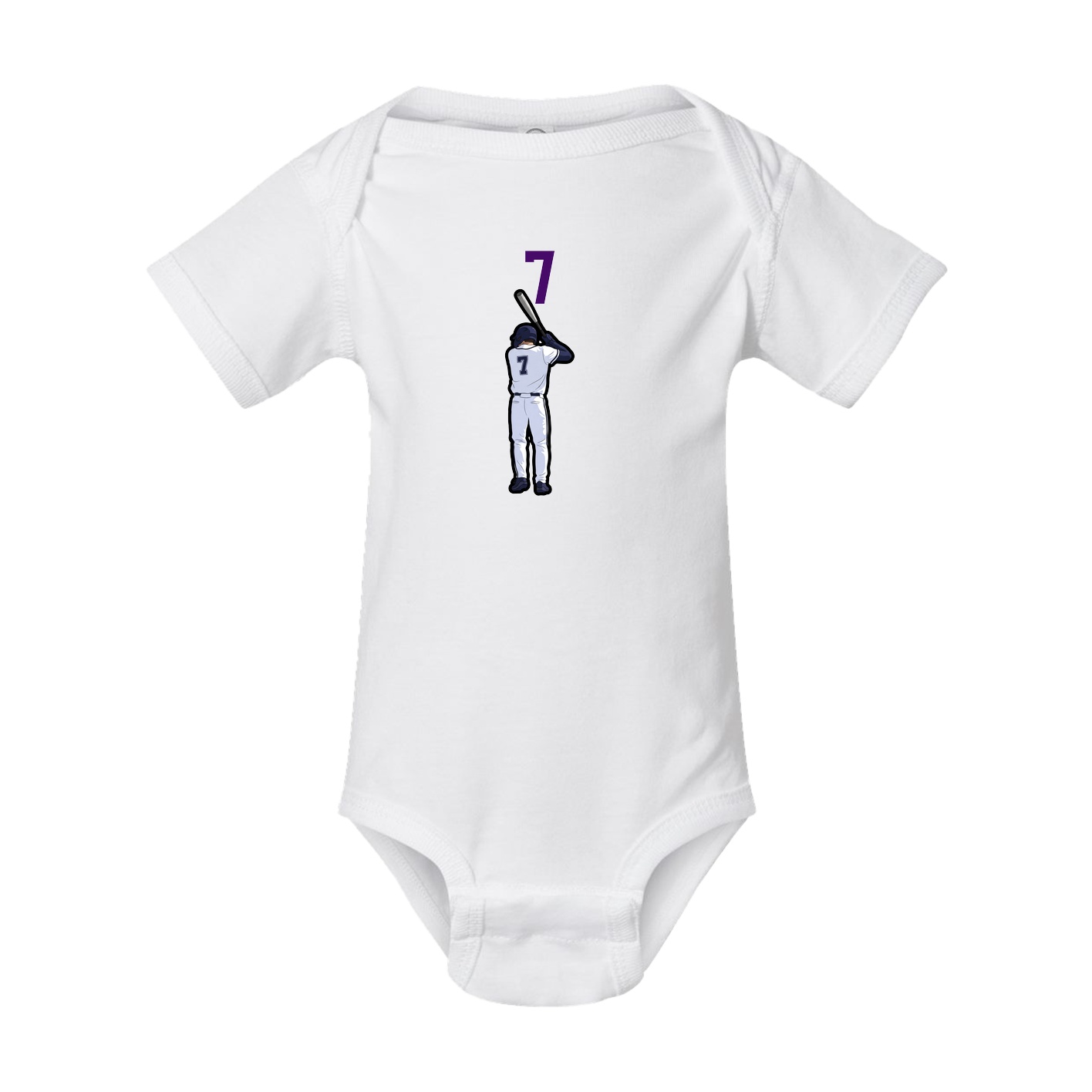 Baby Onesie — Number Top in White