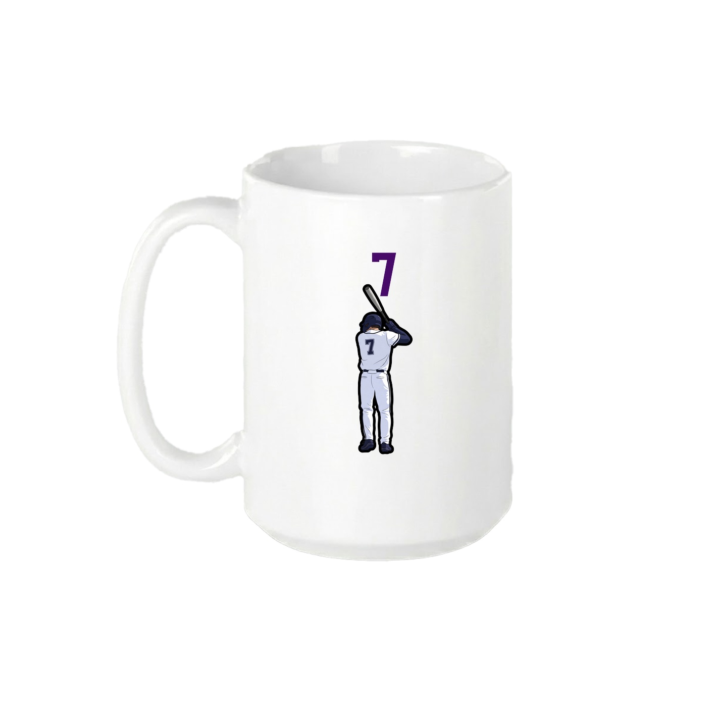 15oz Coffee Mug — Number Top in White