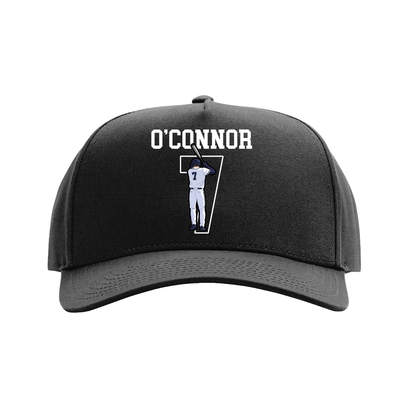 Full Fabric Five-Panel Champ Cap — Shirsey in Black