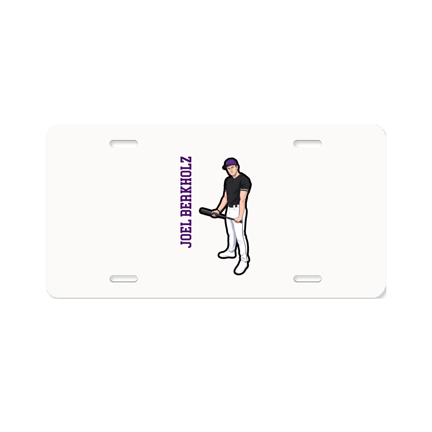 License Plate — Name Vertical in Classic