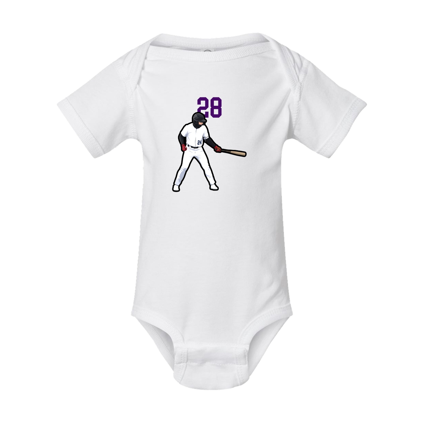 Baby Onesie — Number Top in White