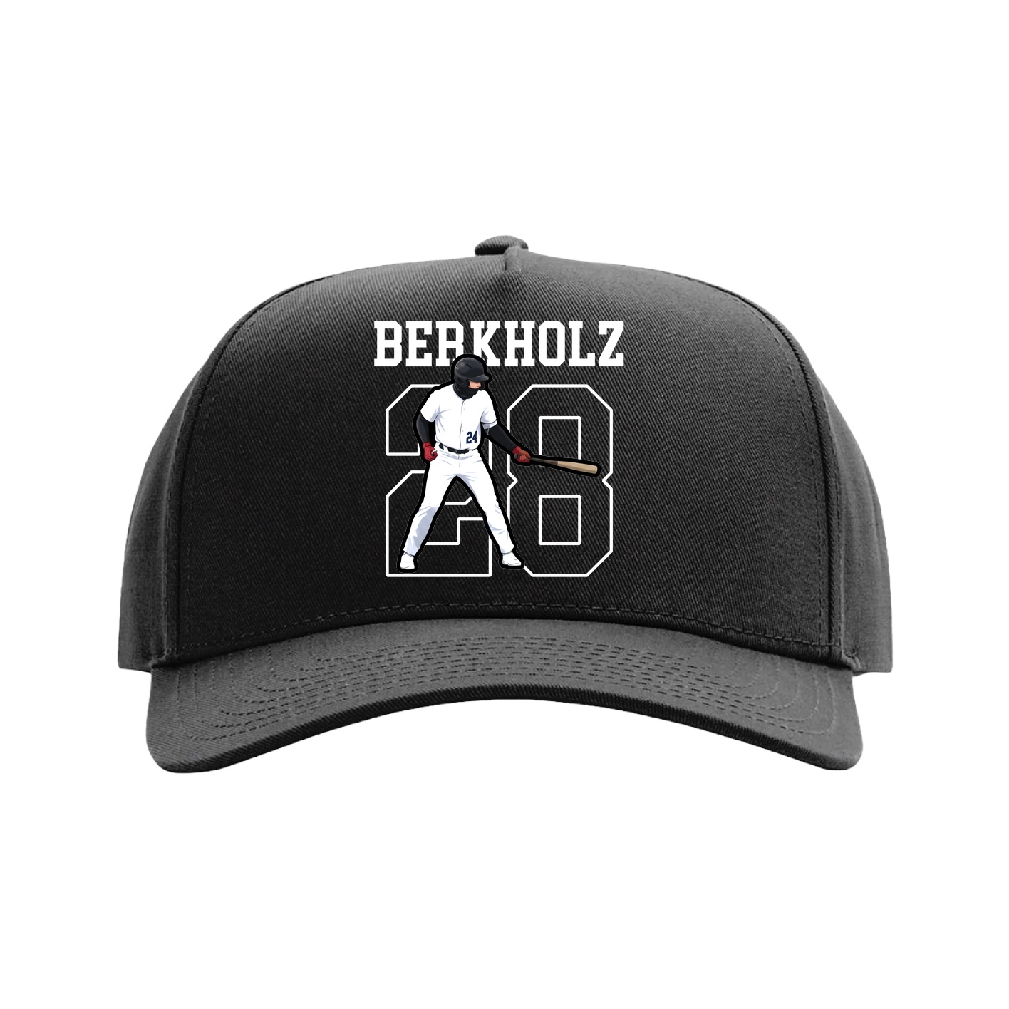 Full Fabric Five-Panel Champ Cap — Shirsey in Black