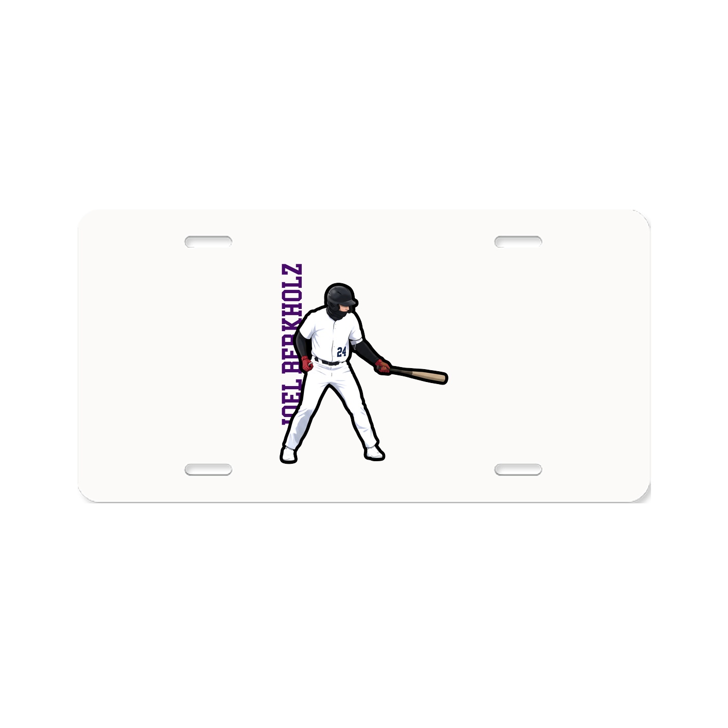 License Plate — Name Vertical in Classic
