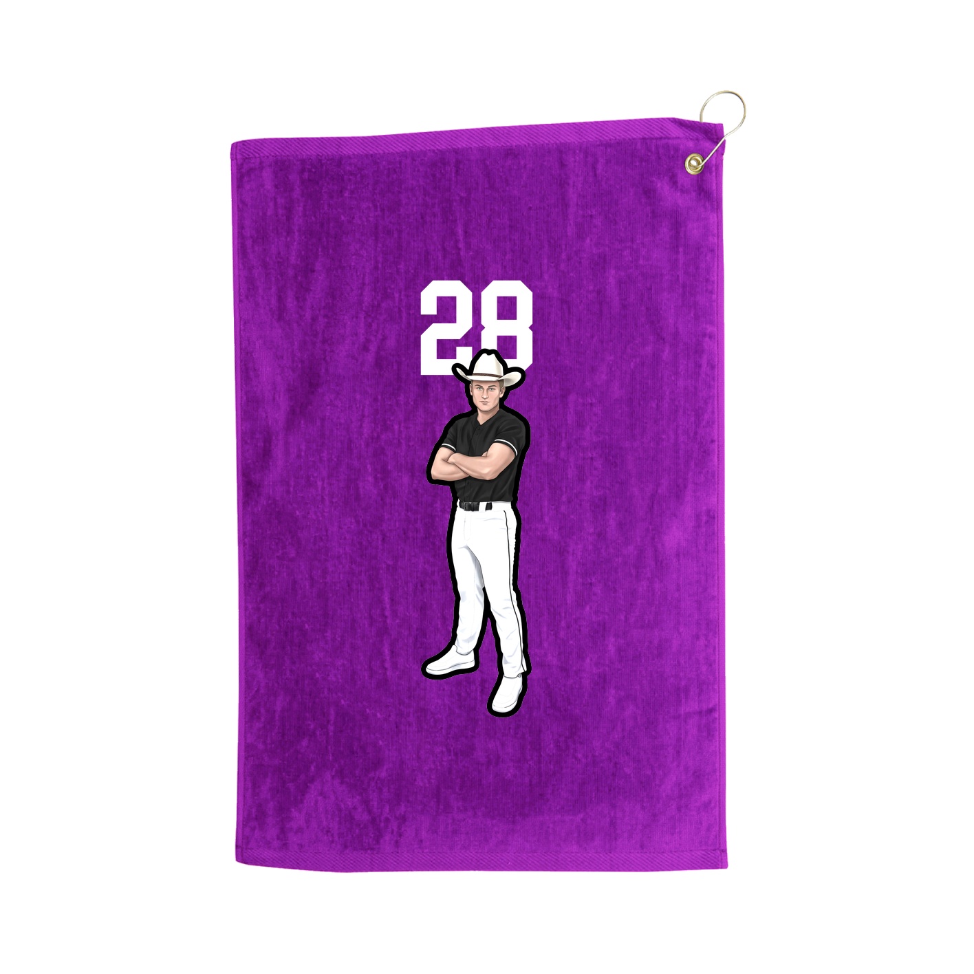 Golf Towel — Number Top in Purple