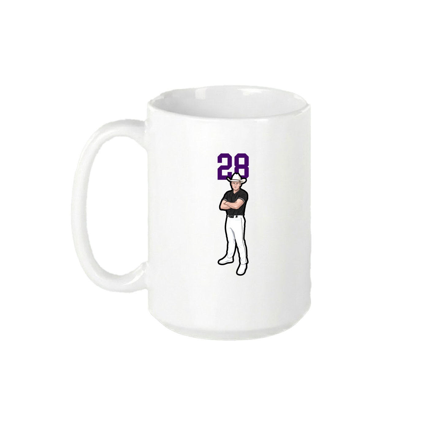 15oz Coffee Mug — Number Top in White