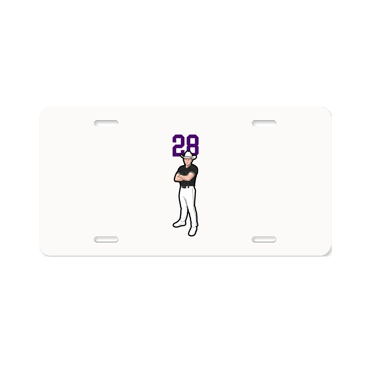 License Plate — Number Top in Classic