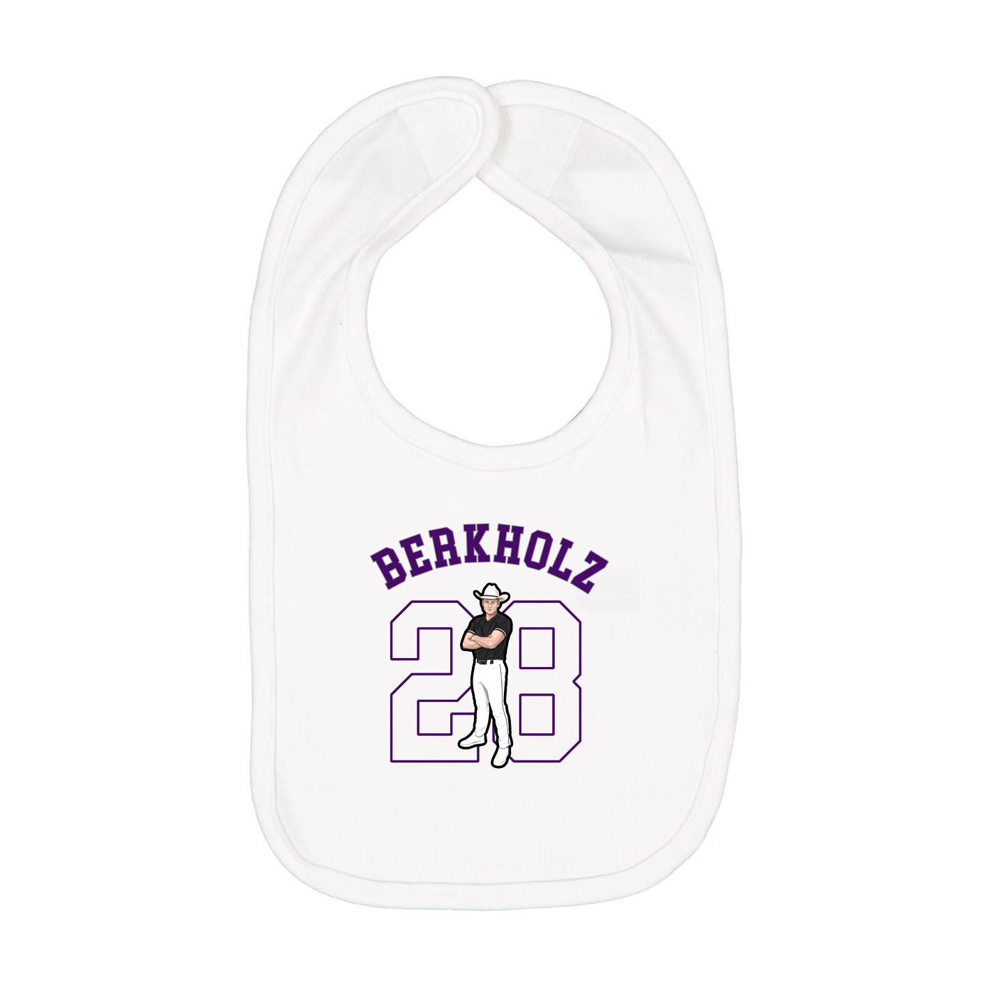 Infant Bib — Shirsey Arch in White