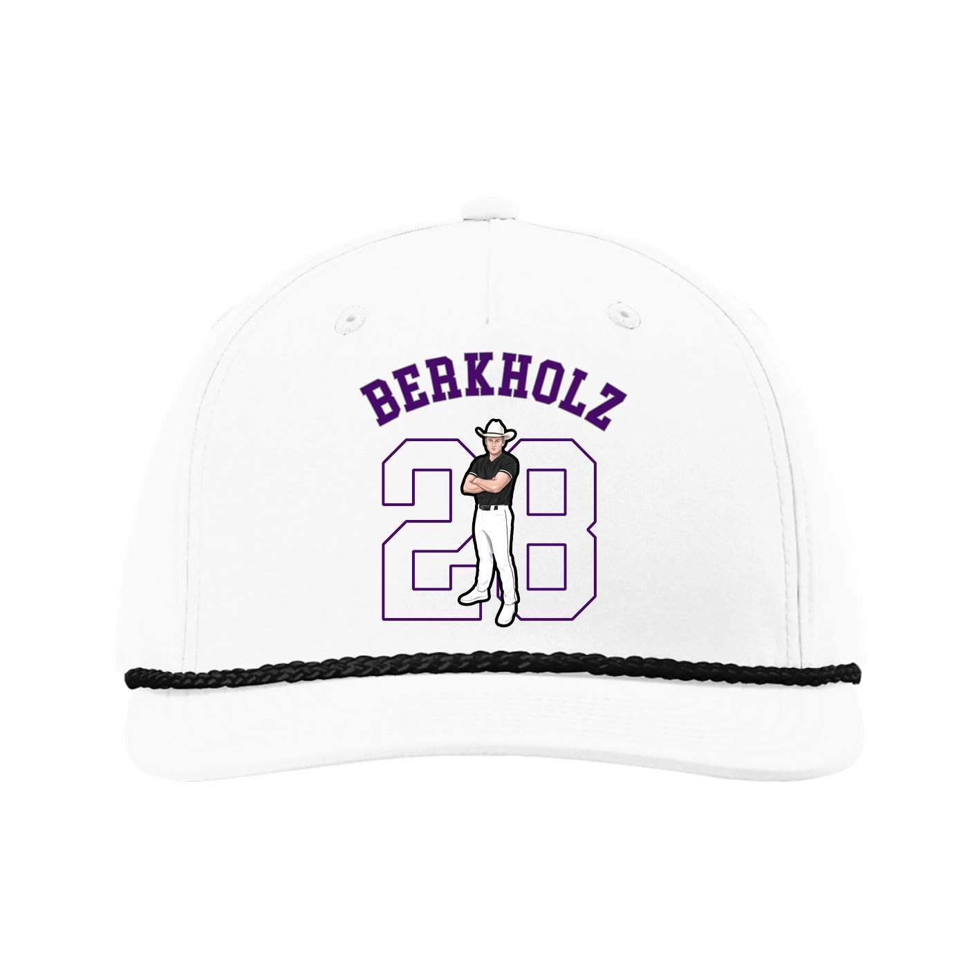 Five-Panel Classic Rope Cap — Shirsey Arch in White