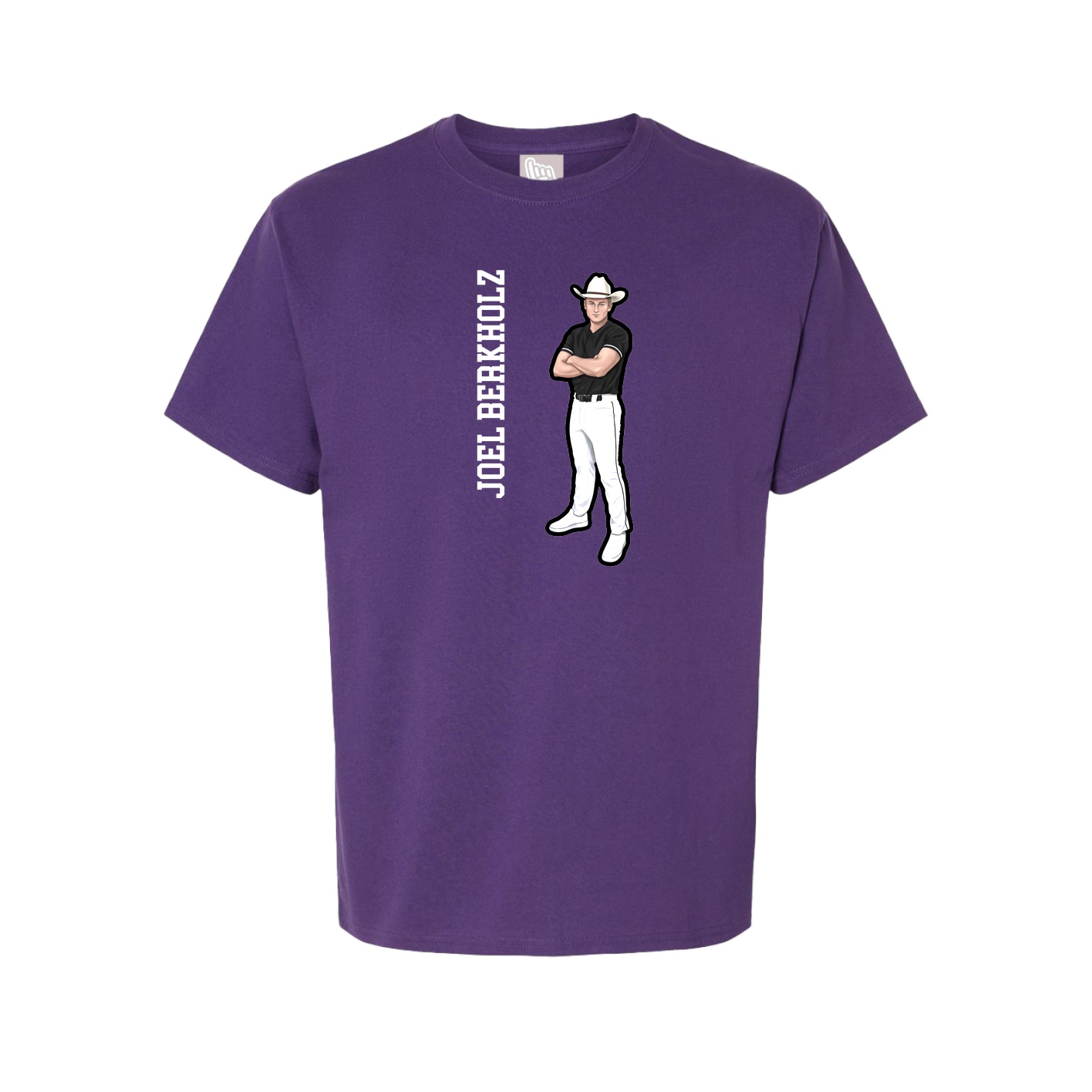 Tee — Name Vertical in Purple