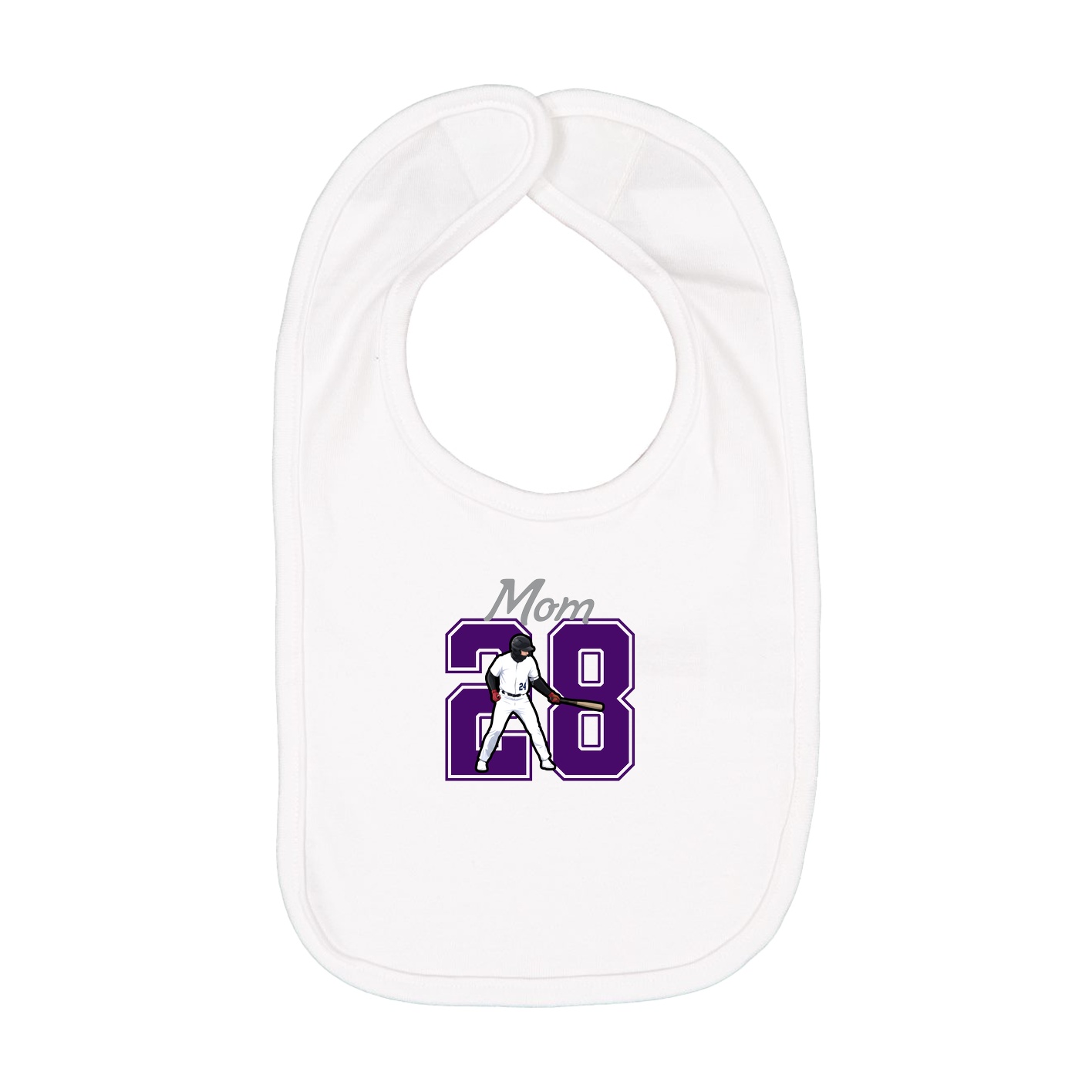 Infant Bib — Mothers Day Shirsey in White