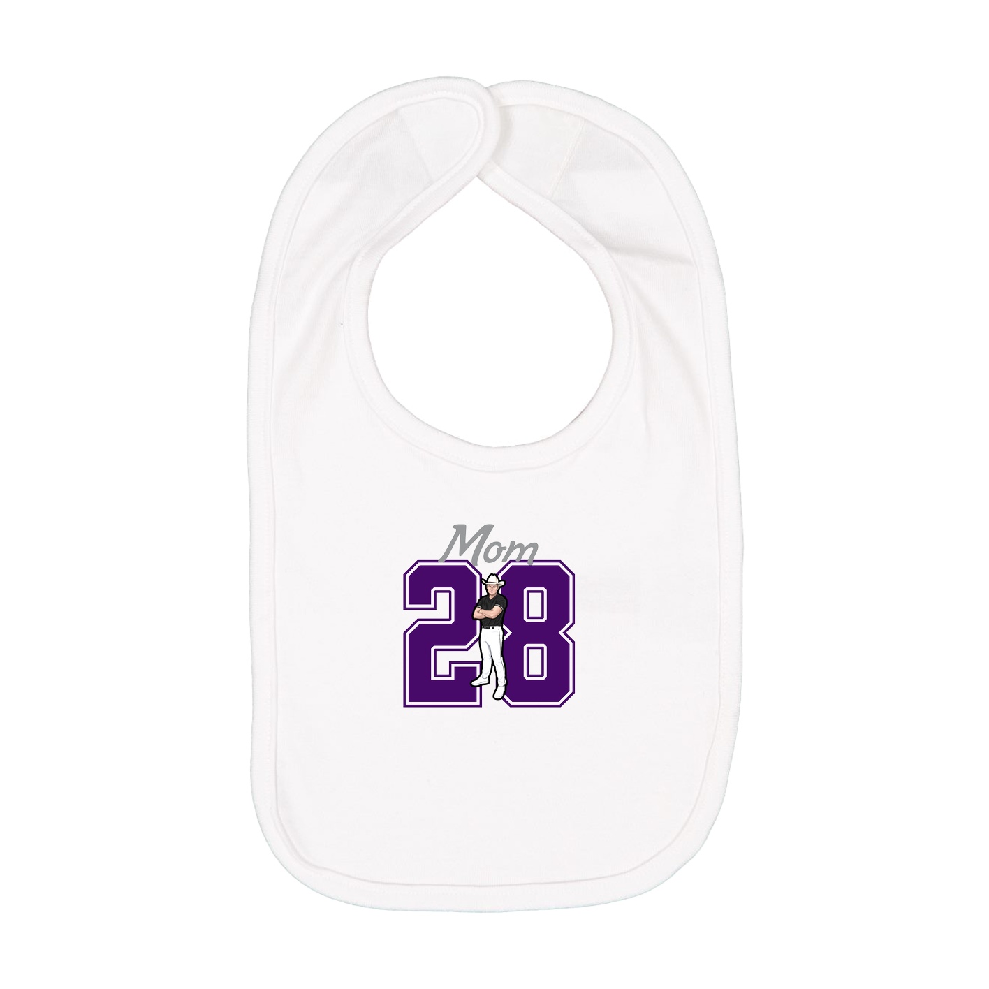 Infant Bib — Mothers Day Shirsey in White