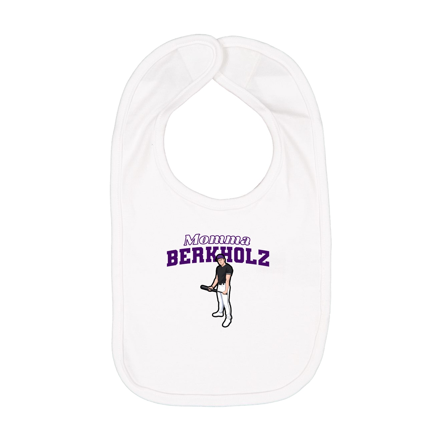 Infant Bib — Mothers Day Block in White