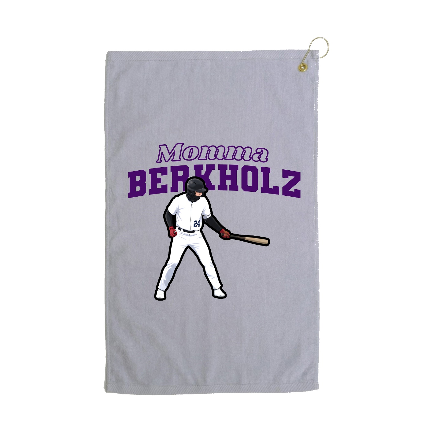 Golf Towel — Mothers Day Block in Grey