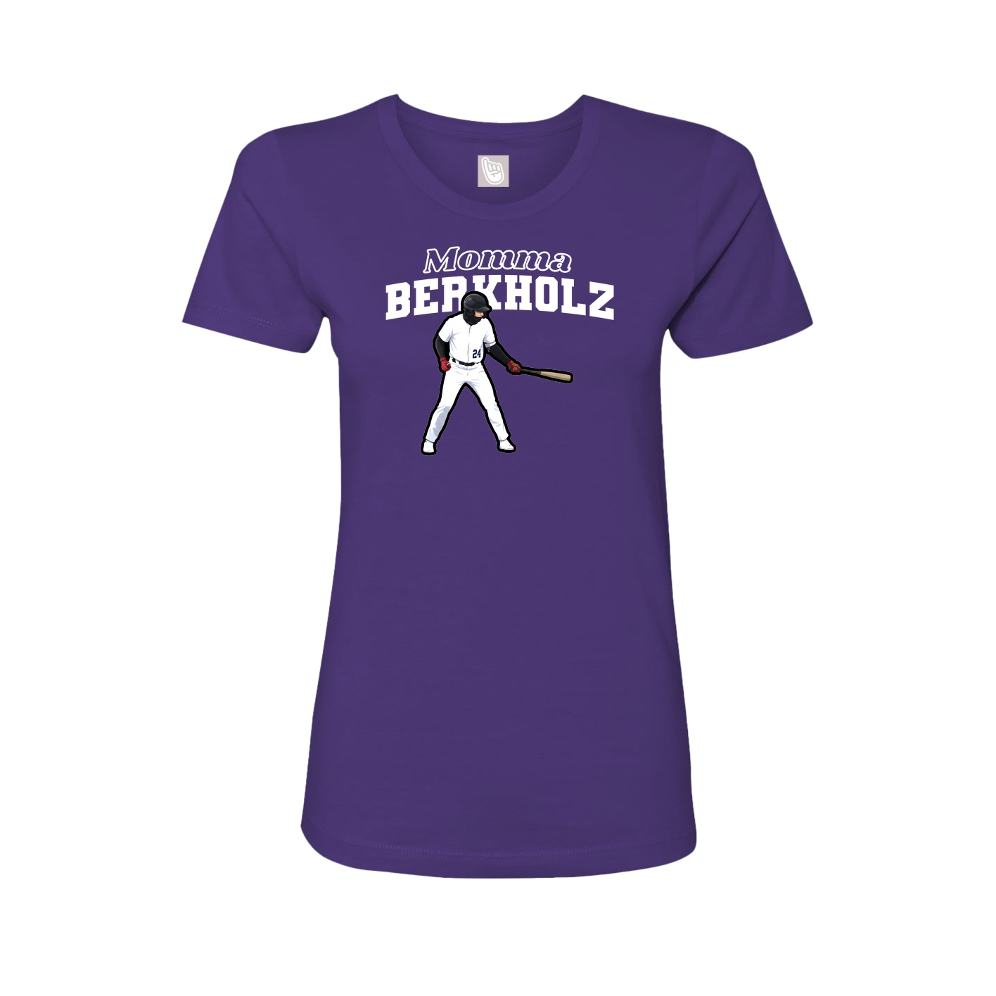 Womens Tee — Mothers Day Block in Purple