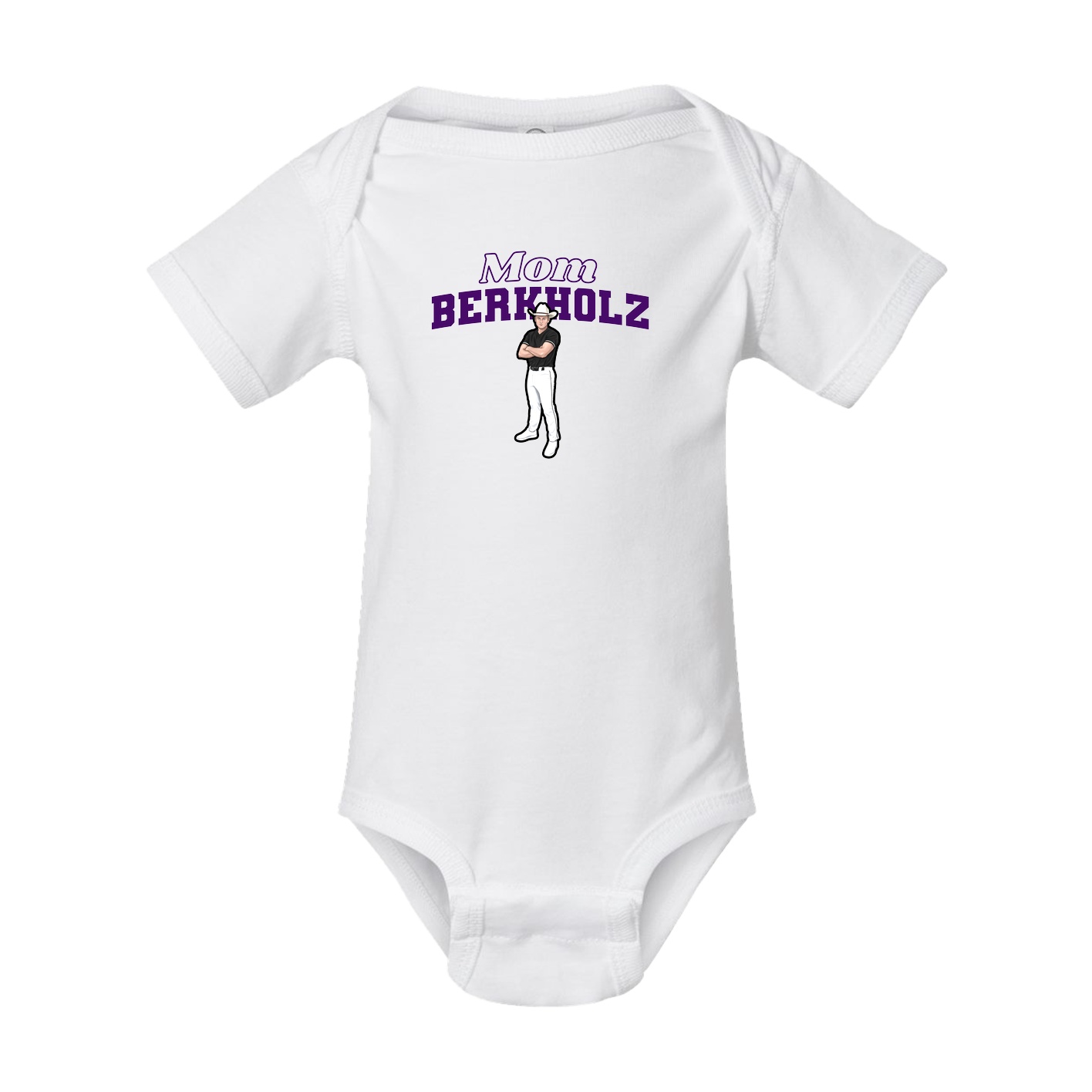 Baby Onesie — Mothers Day Block in White