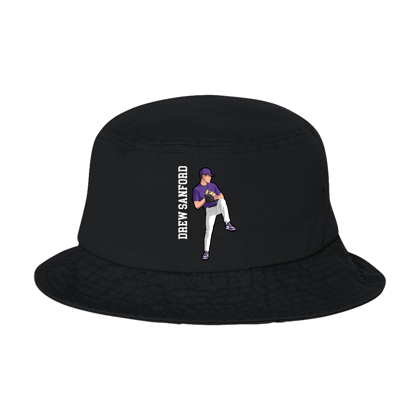 Bucket Cap — Name Vertical in Black