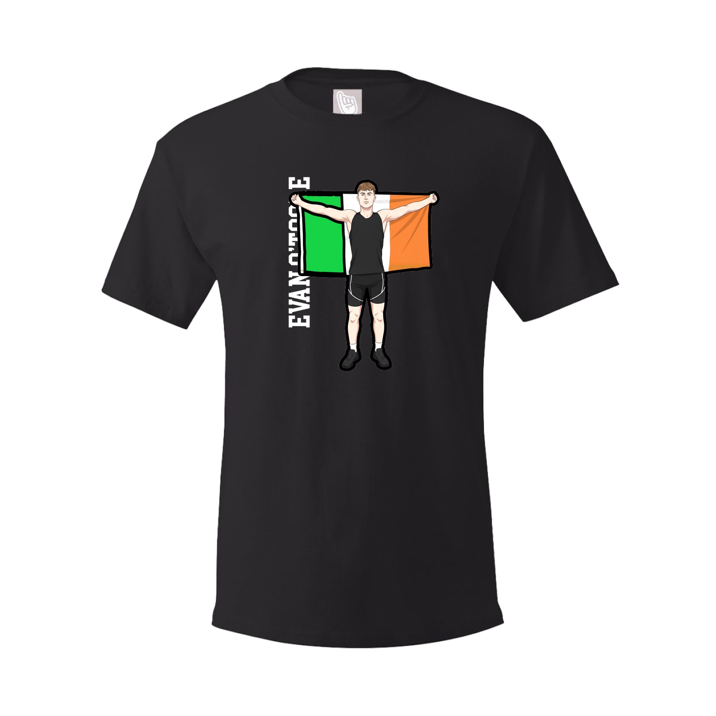 Youth Tee — Name Vertical in Black