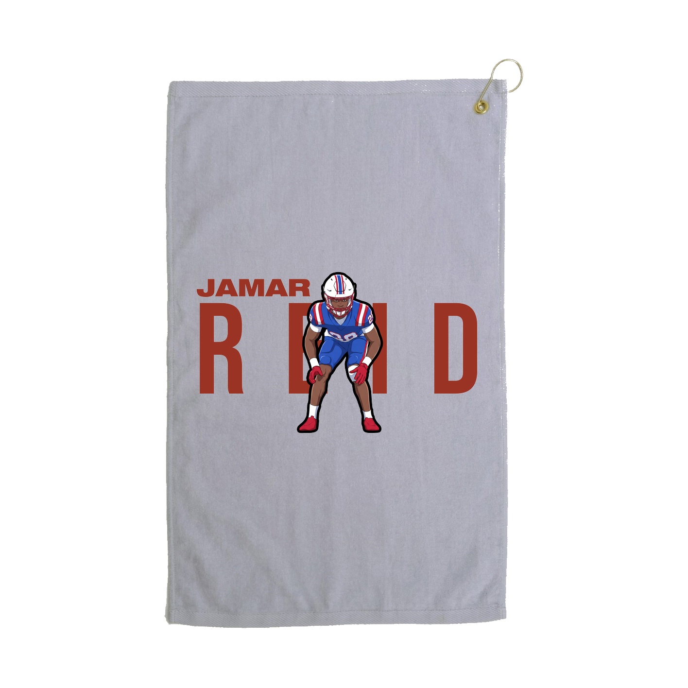 Golf Towel — Player Name in Grey