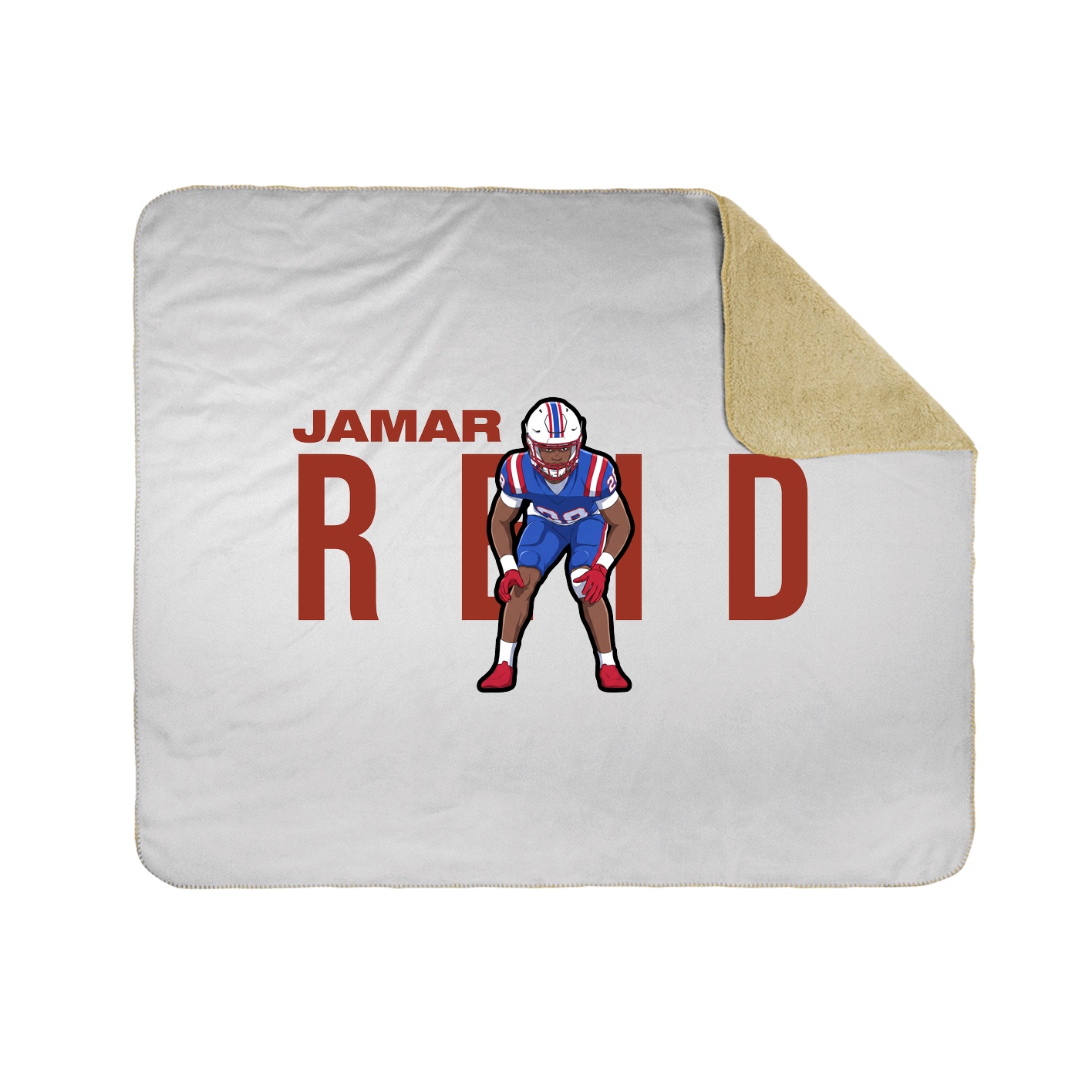 Throw Blanket — Player Name in White