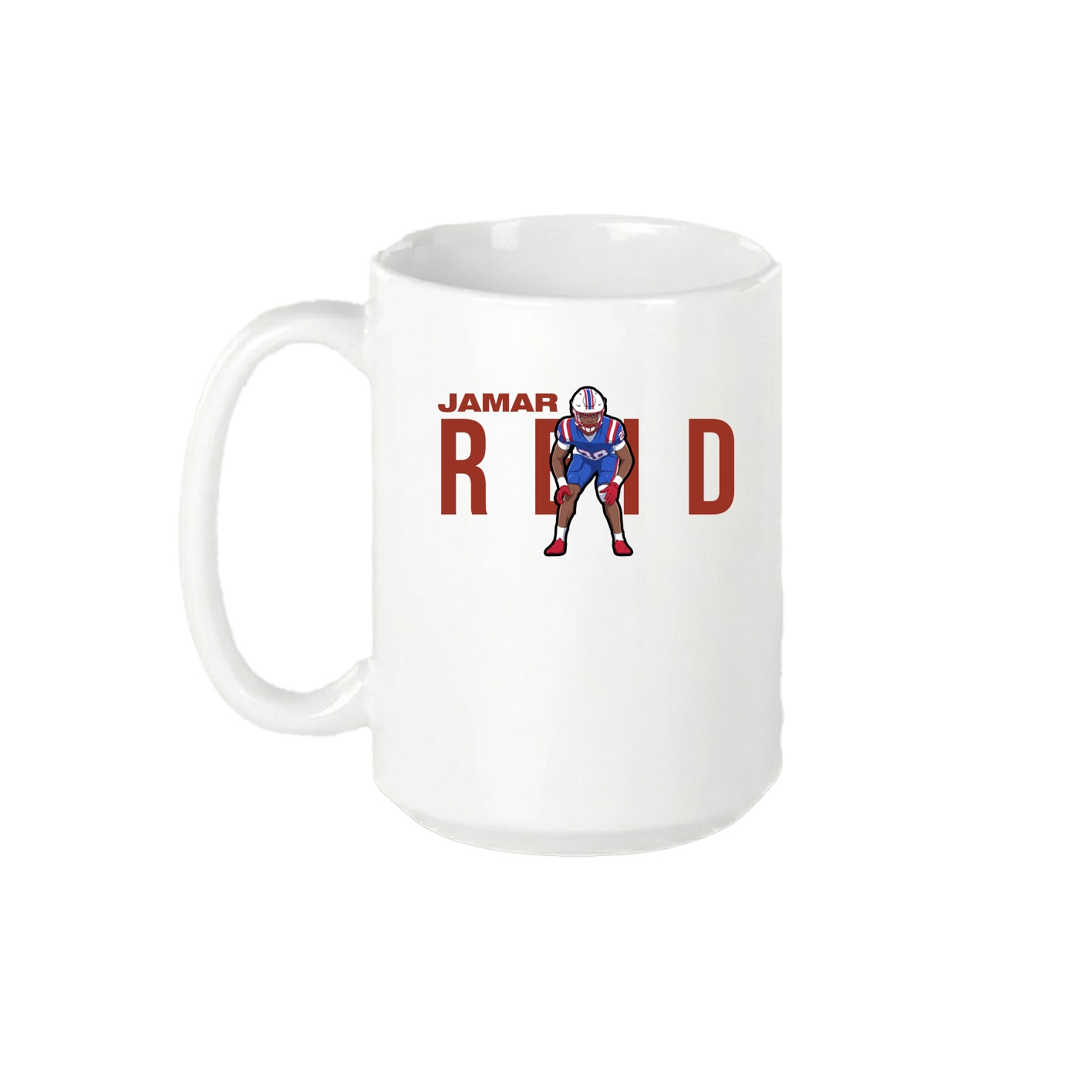 15oz Coffee Mug — Player Name in White