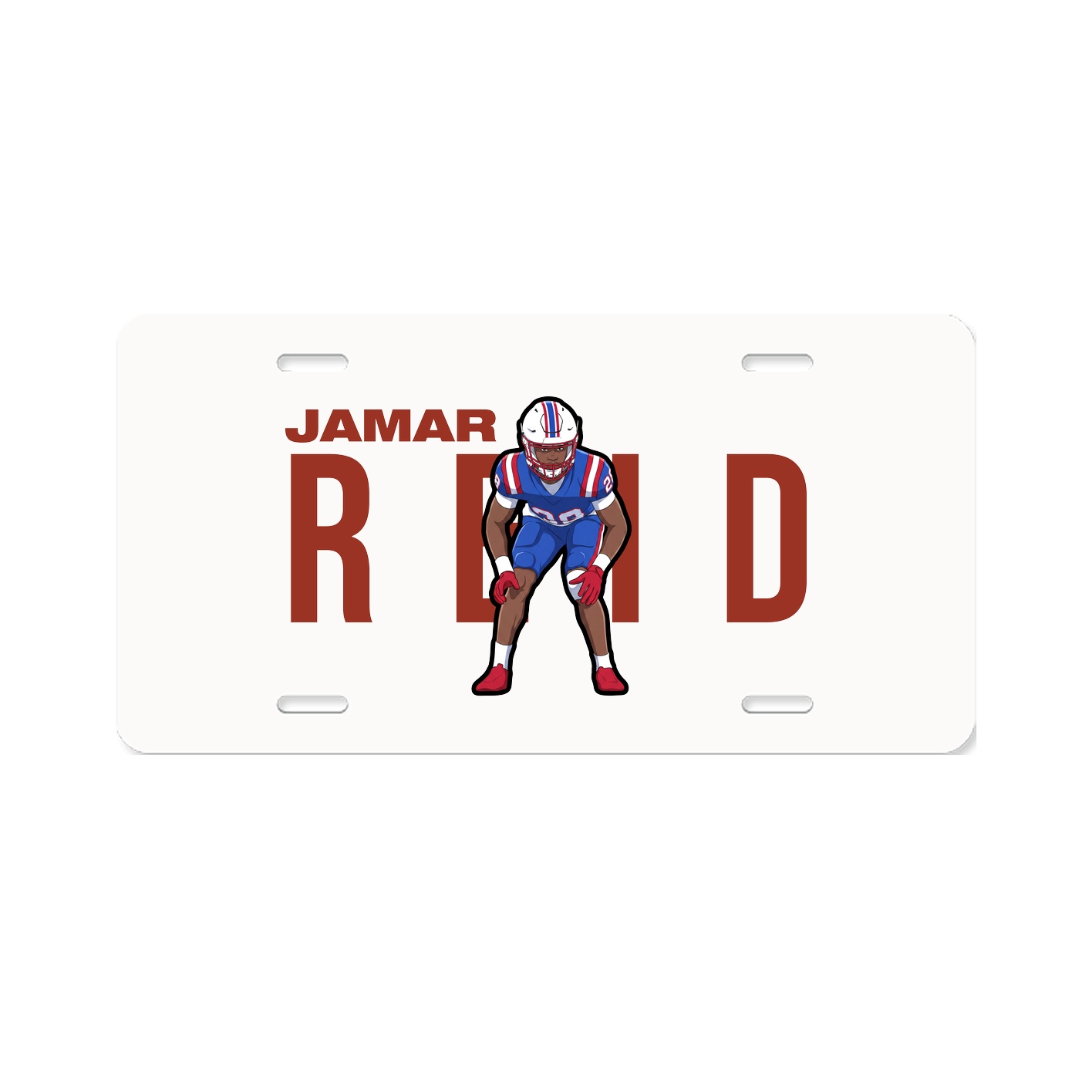 License Plate — Player Name in Classic