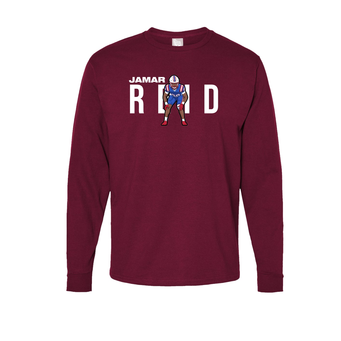 Long Sleeve Tee — Player Name in Cardinal