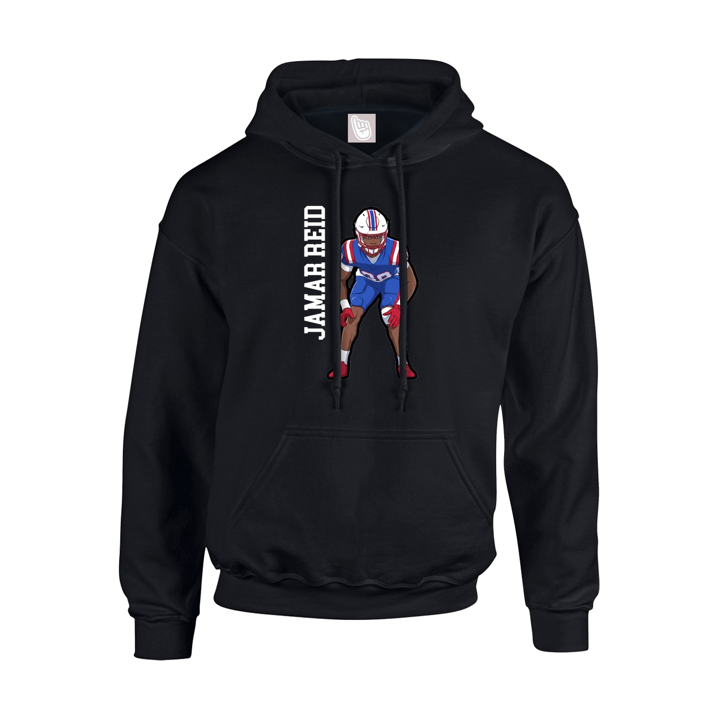 Hoodie — Name Vertical in Black