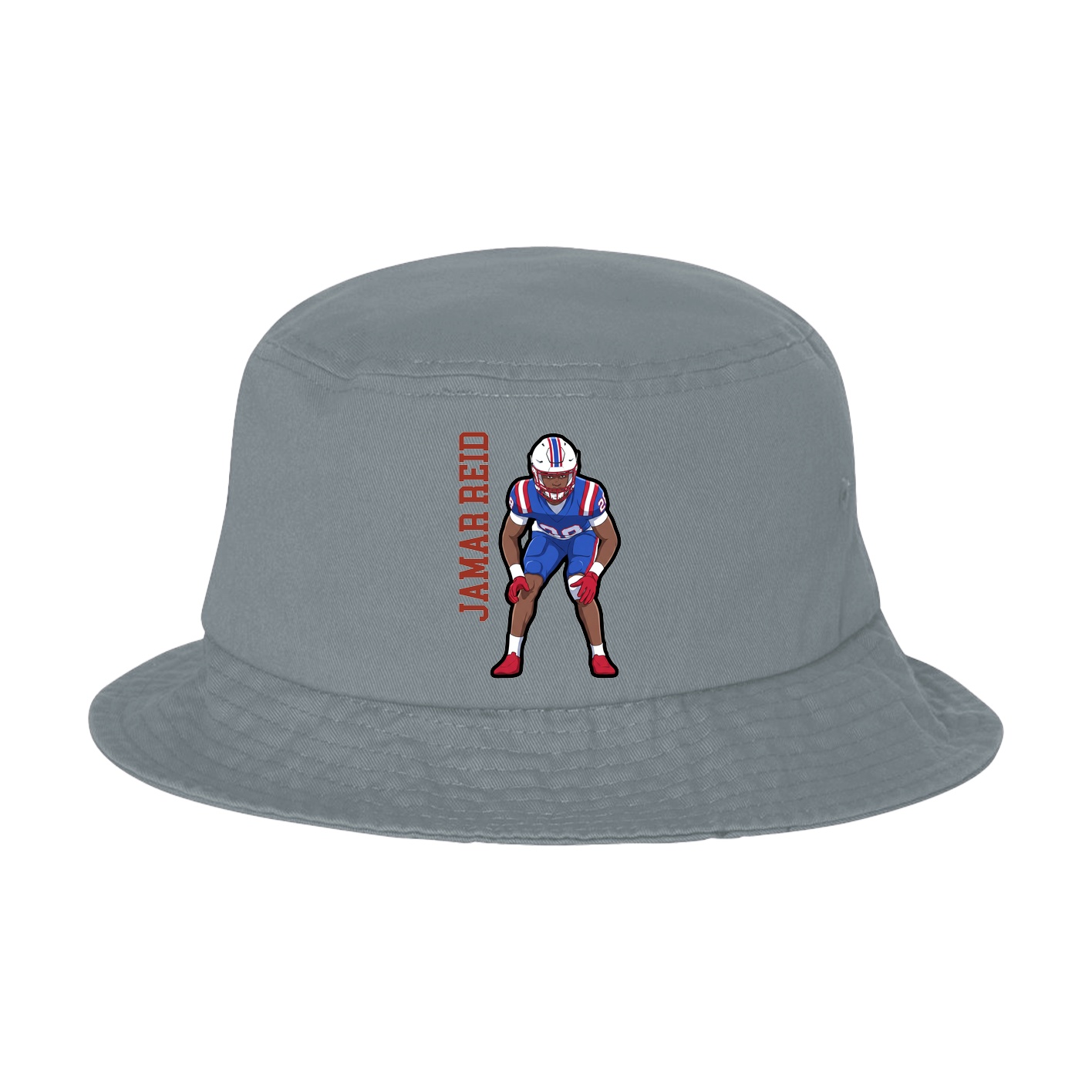 Bucket Cap — Name Vertical in Grey