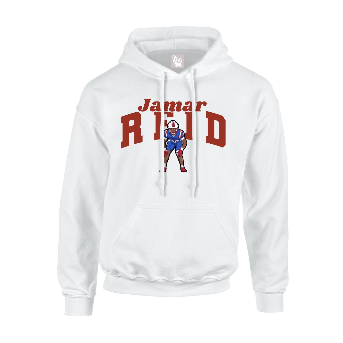 Hoodie — Signature Arch in White