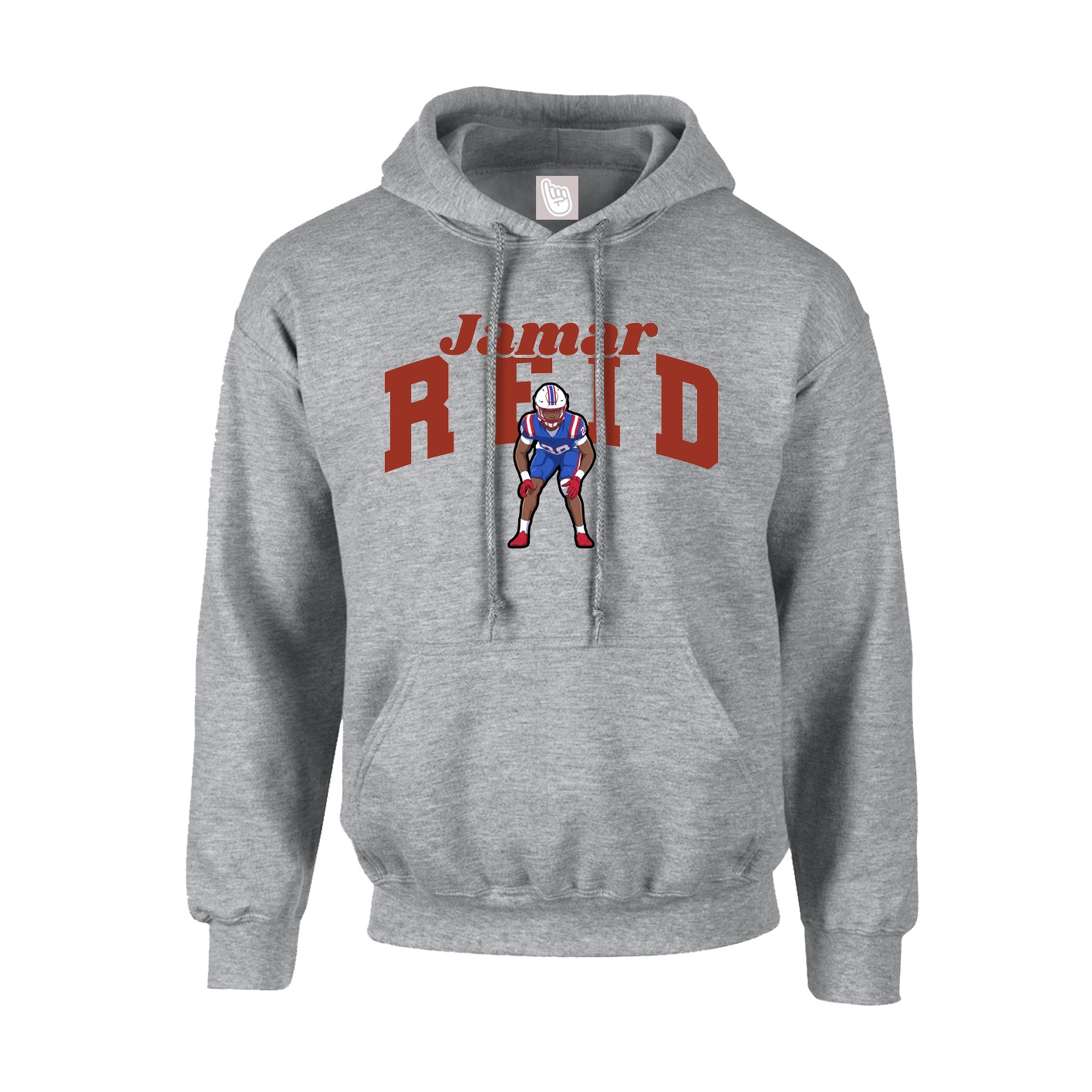 Youth Hoodie — Signature Arch in Grey