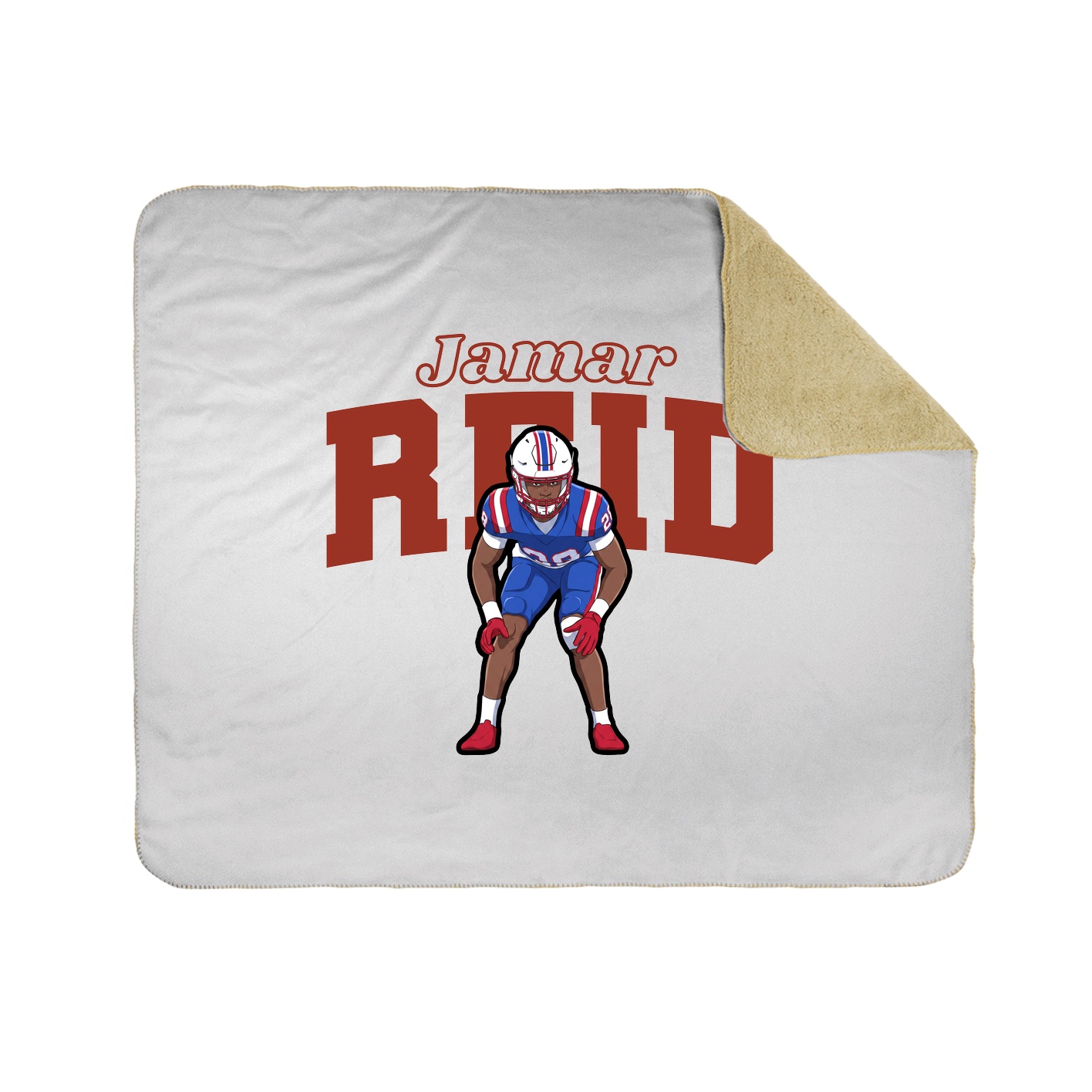 Throw Blanket — Name Arch in White