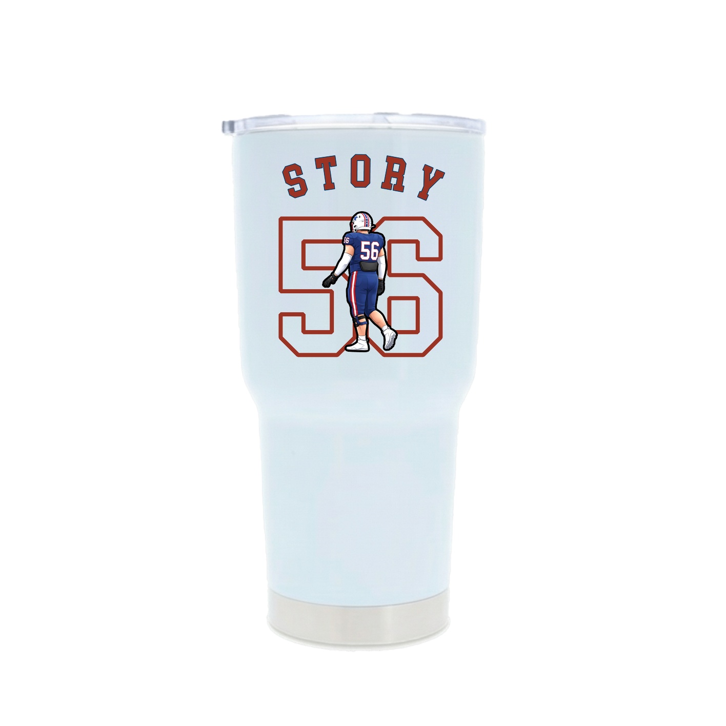 30oz Stainless Steel Tumbler — Shirsey Arch in White