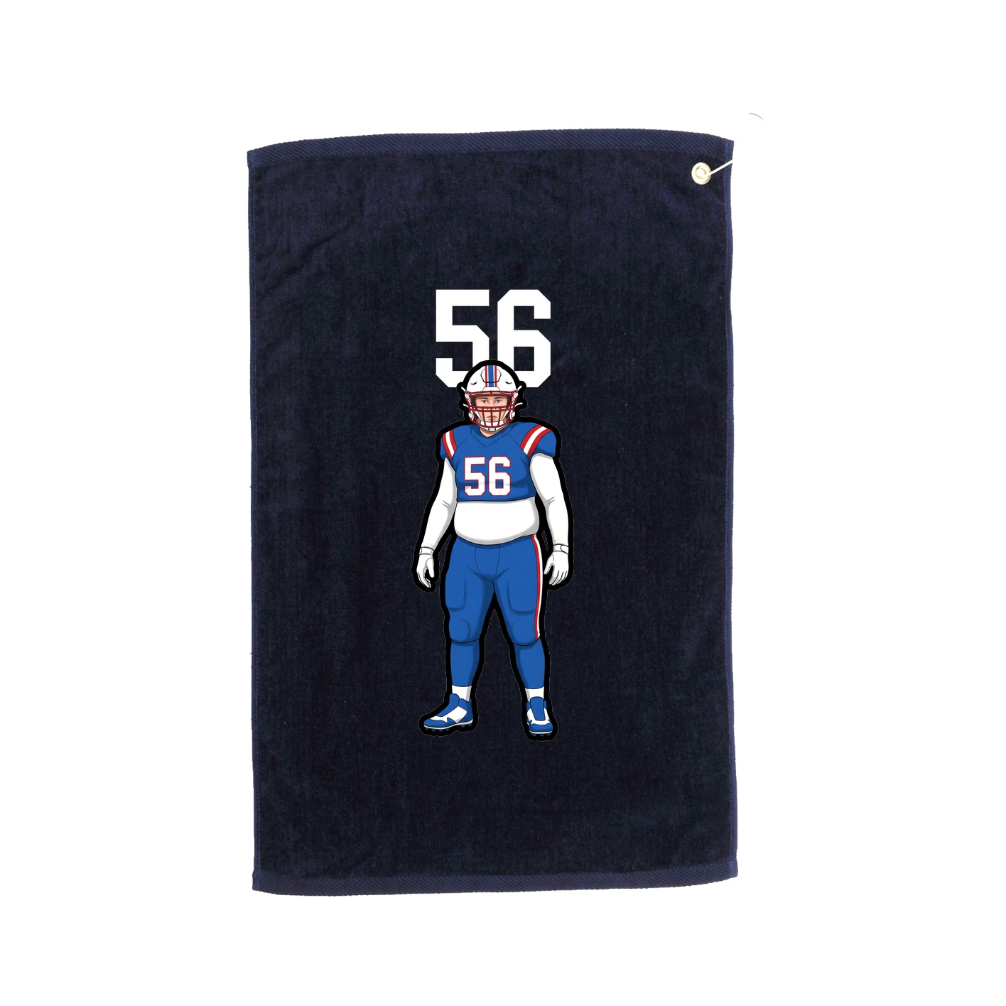 Golf Towel — Number Top in Navy