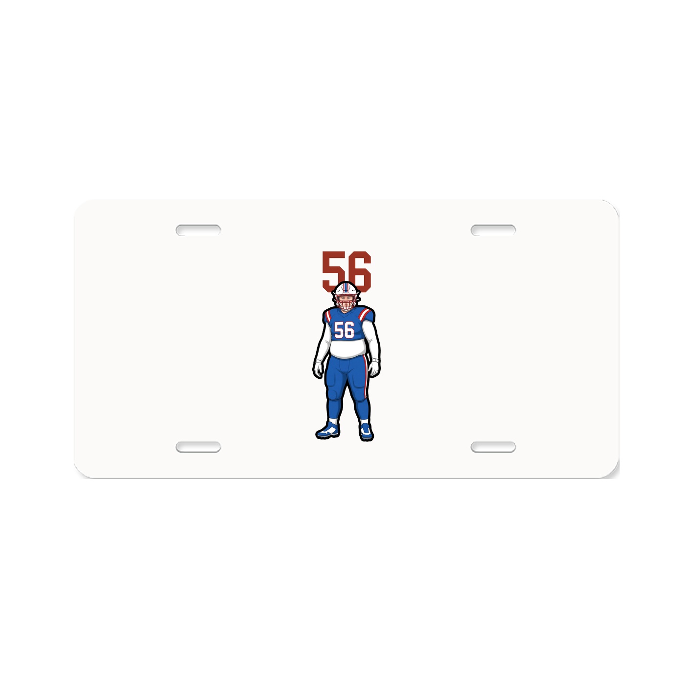 License Plate — Number Top in Classic