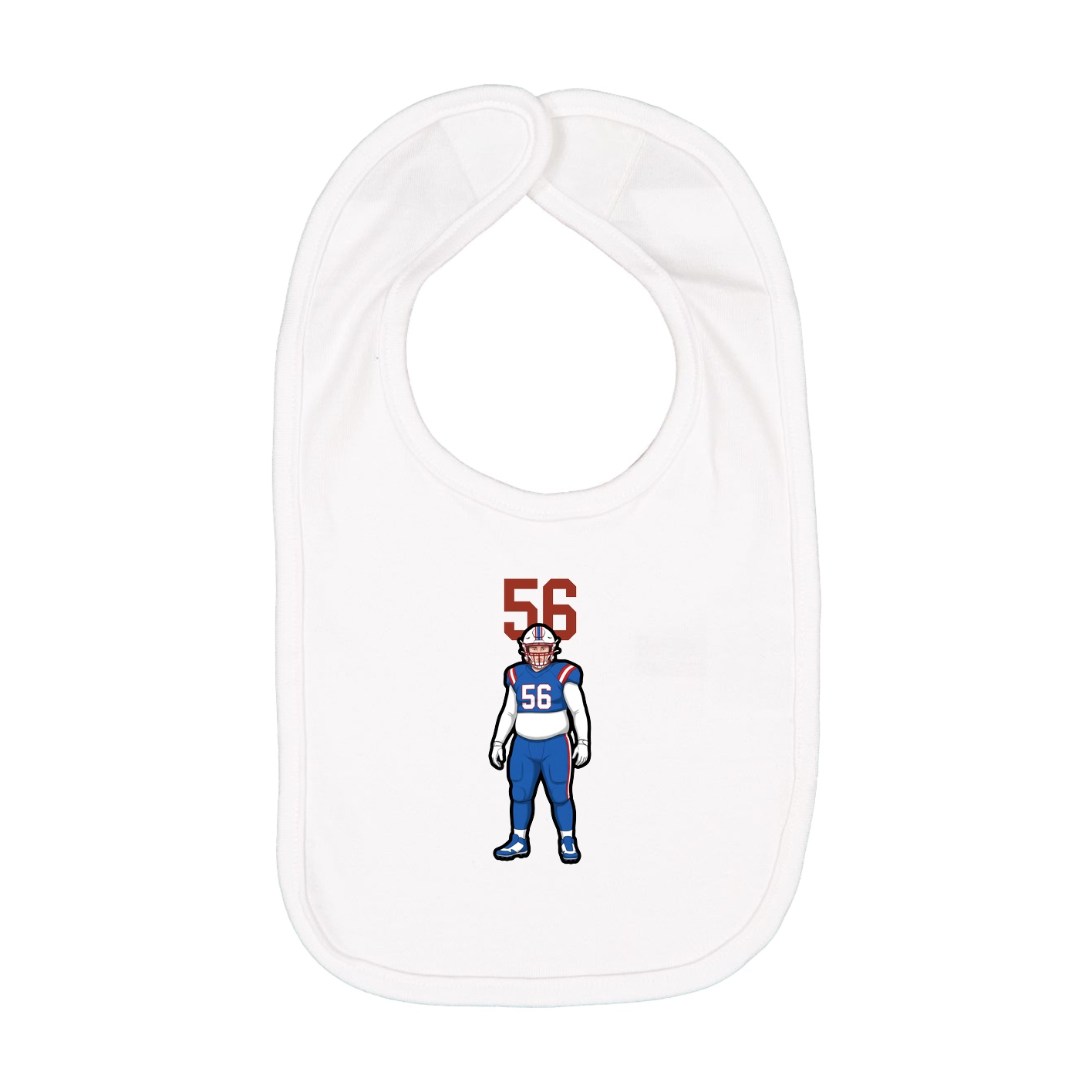 Infant Bib — Number Top in White