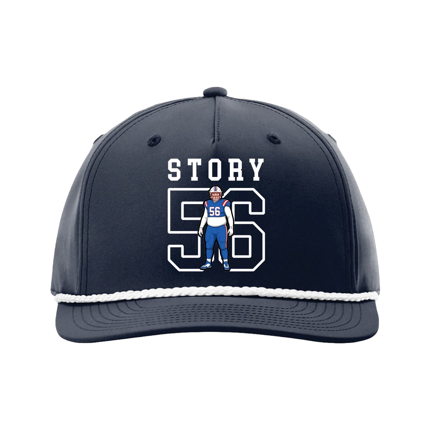 Five-Panel Classic Rope Cap — Shirsey in Navy